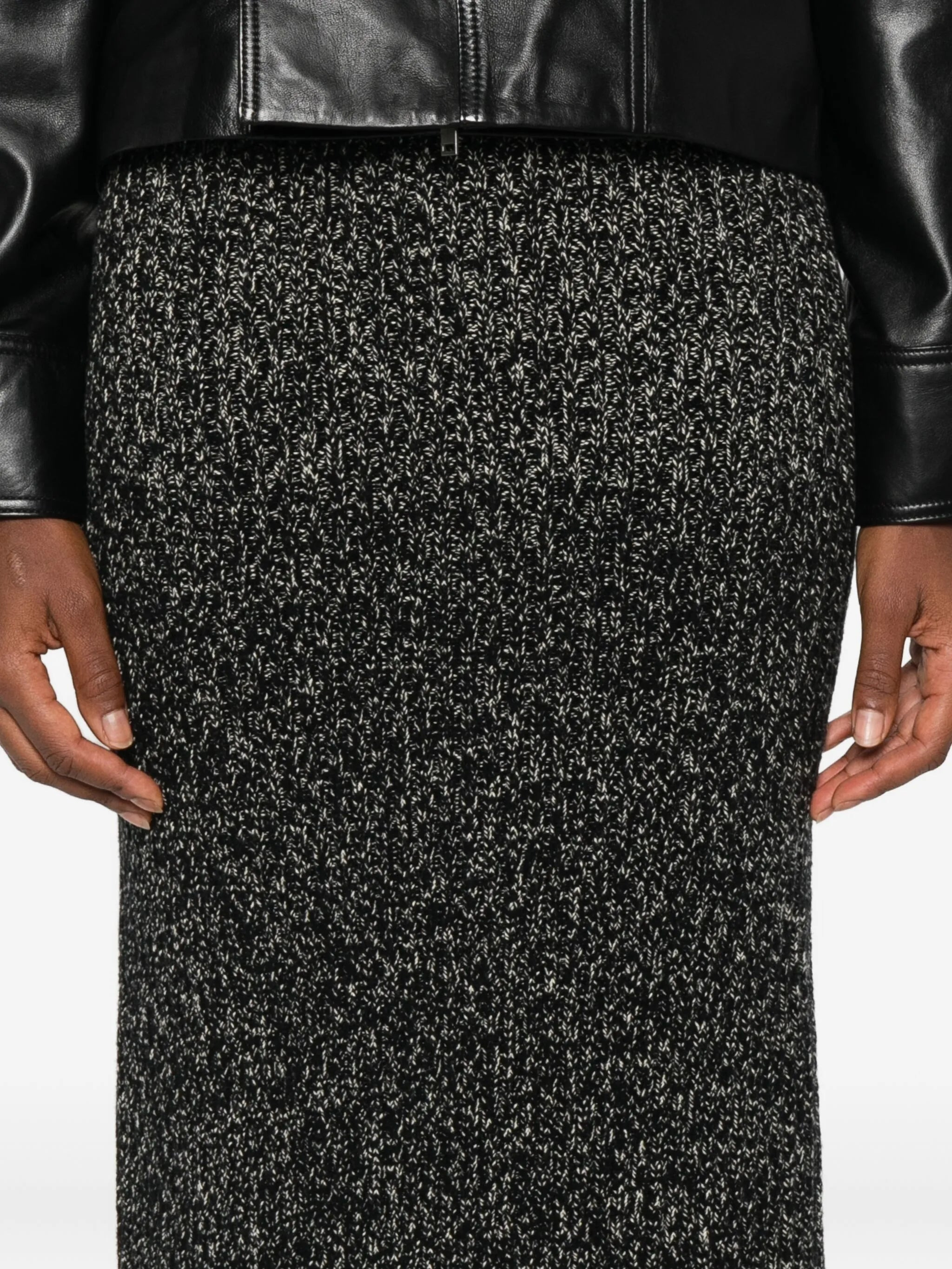 ribbed lurex-effect skirt - 5