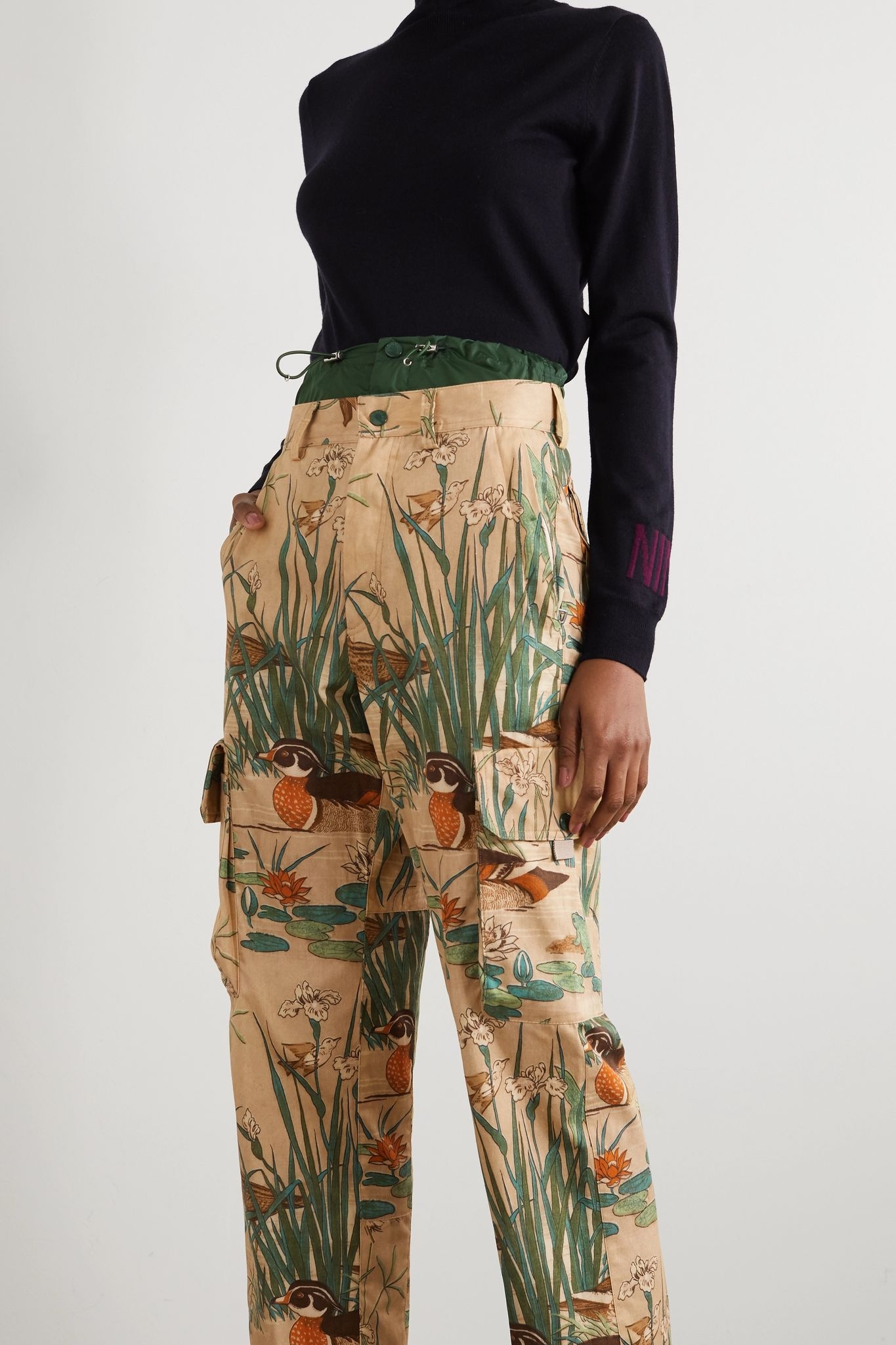 + 1 JW Anderson printed cotton-twill tapered cargo pants - 5