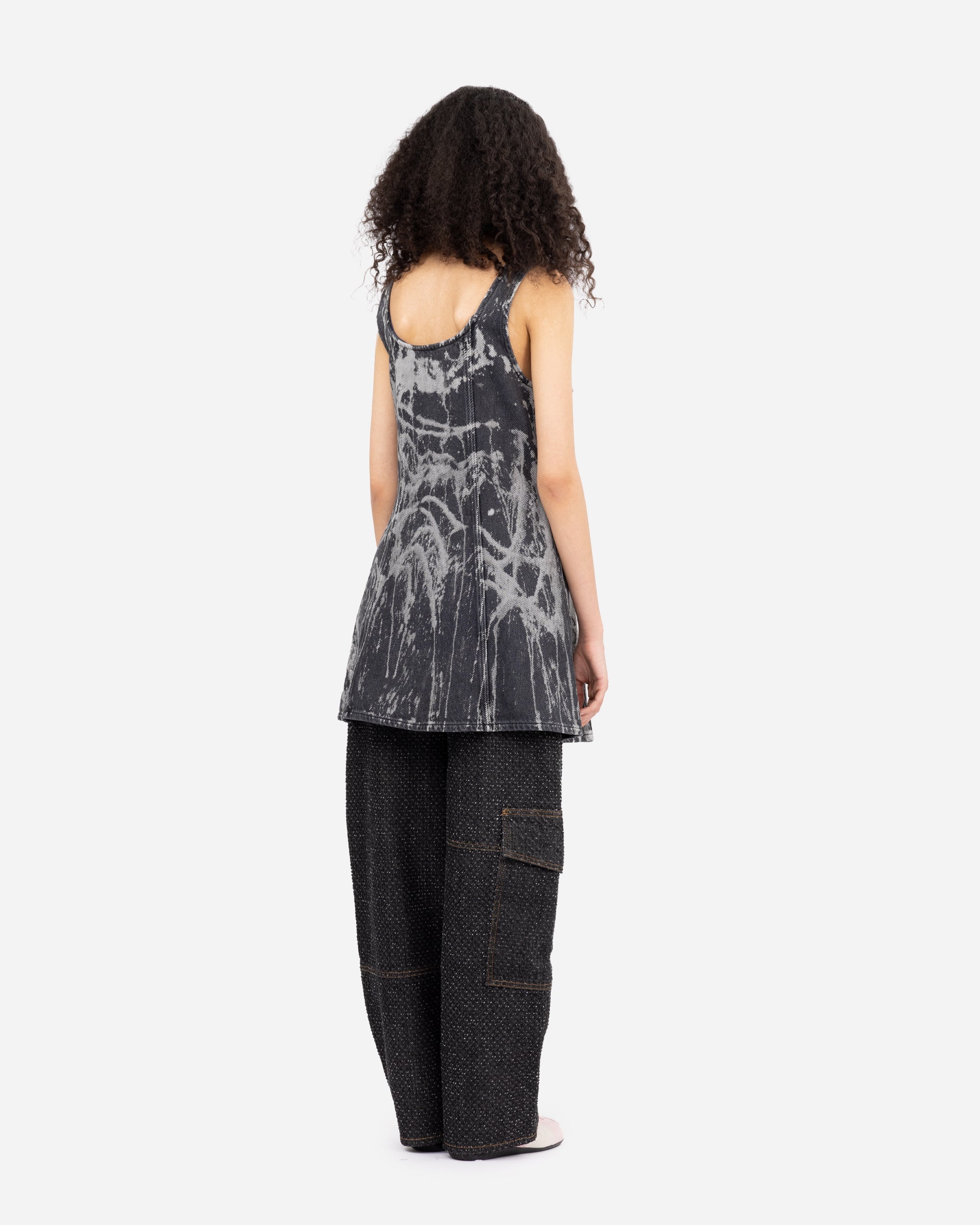 Heavy Denim Mini Dress - 4