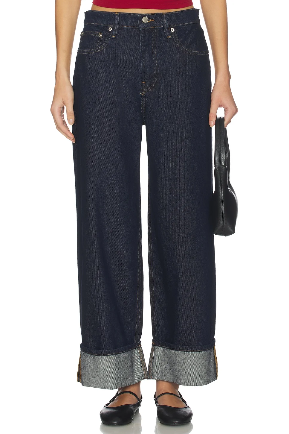 Good Standard Baggy Cuffed Jeans - 1