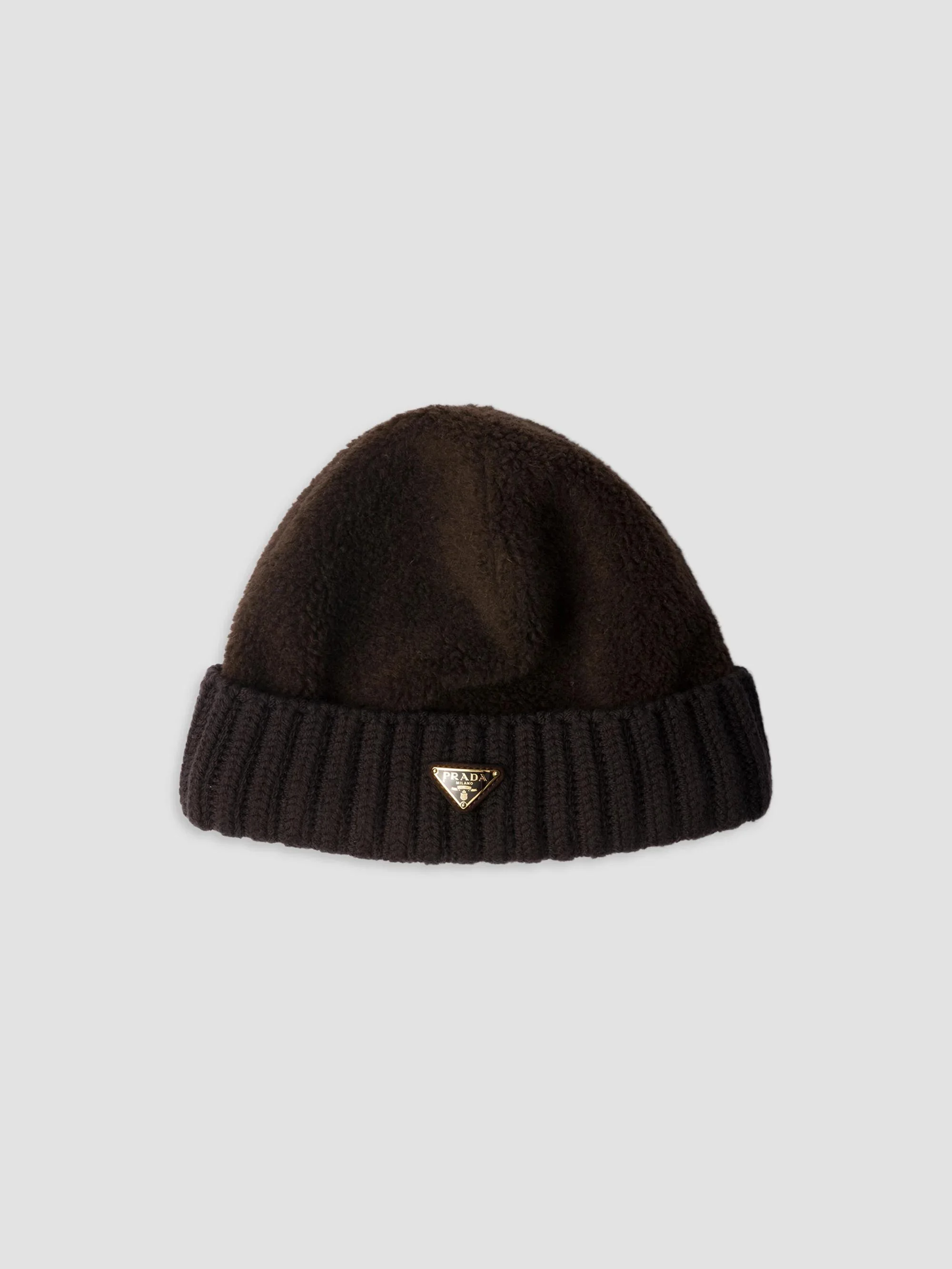 Women's Fleece and Wool Beanie - Brown - 1