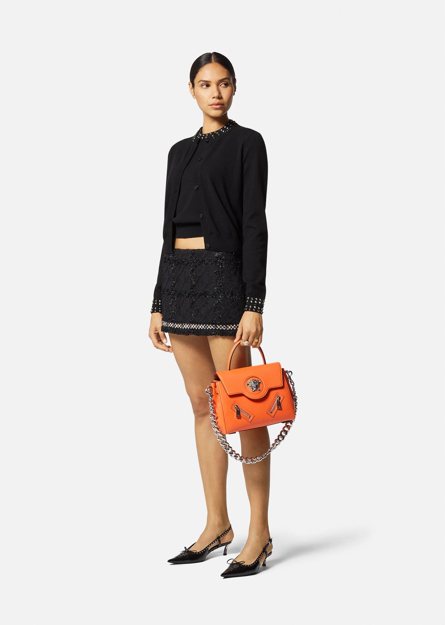 Spiked Knit Cardigan - 2