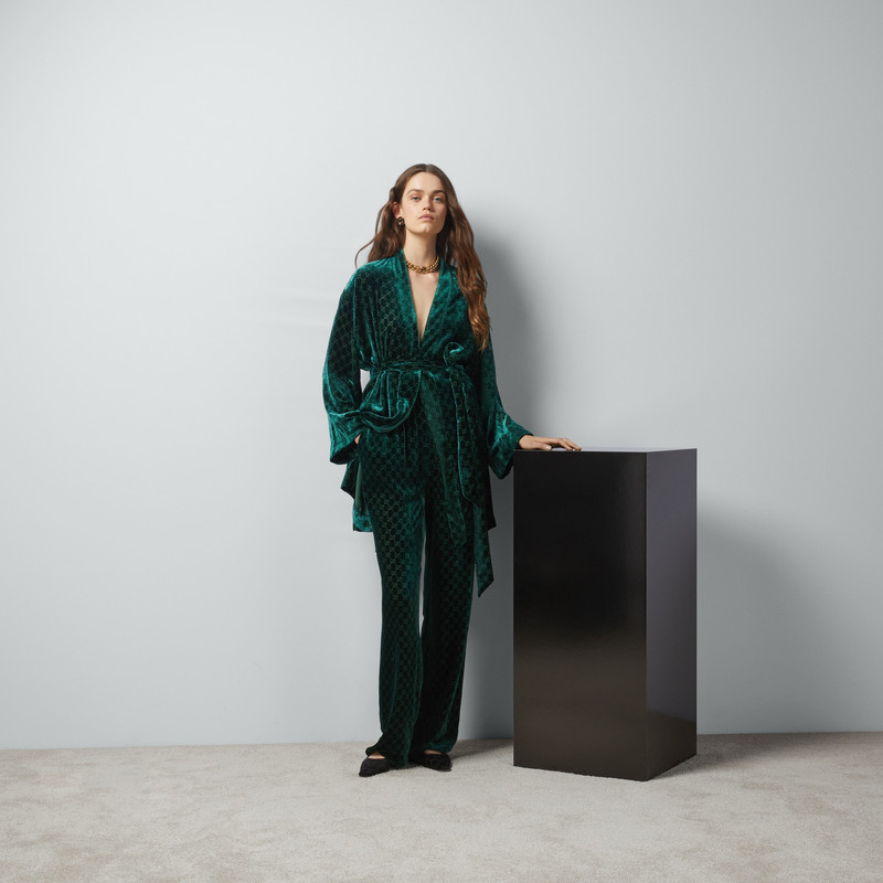 GUCCI GG velvet shirt outlook