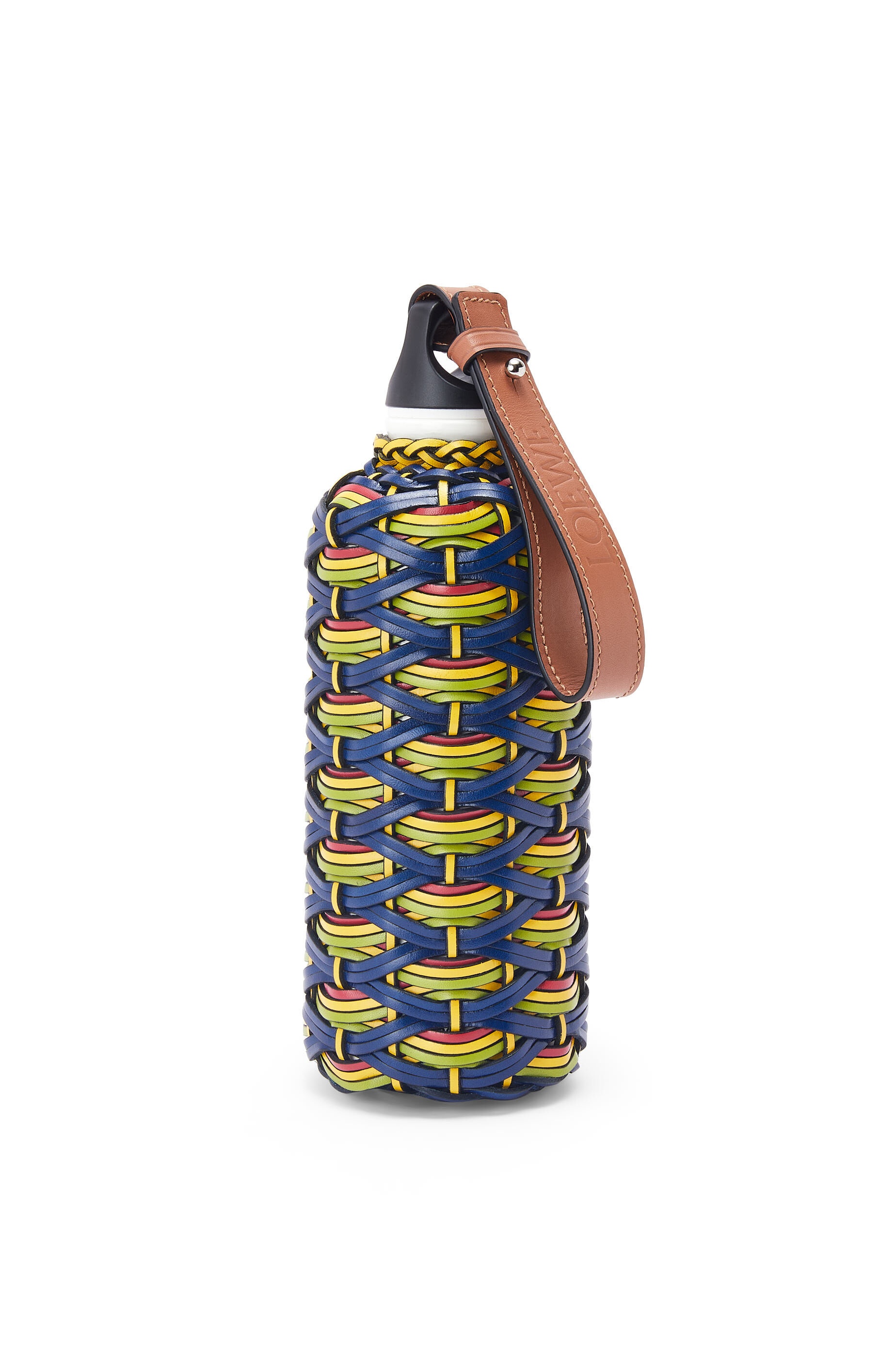 Braided bottle in aluminium and calfskin - 1