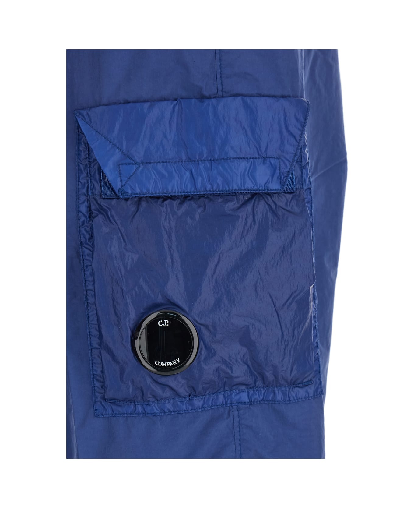 Blue Swim Shorts With Elastic Waist And Logo Plaque On The Side In Tech Fabric Man - 3