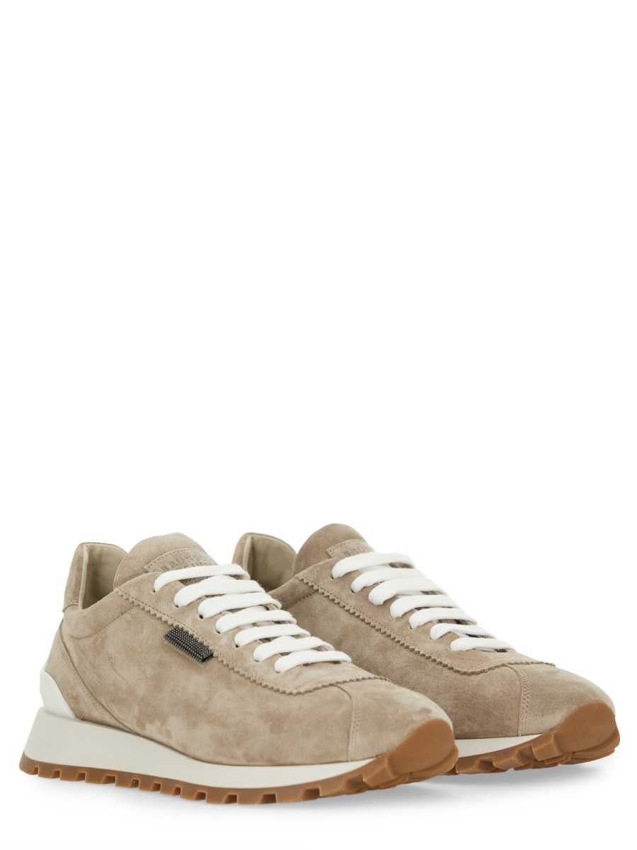 SNEAKER RUNNING IN CAMOSCIO CON SHINY TAB - 2