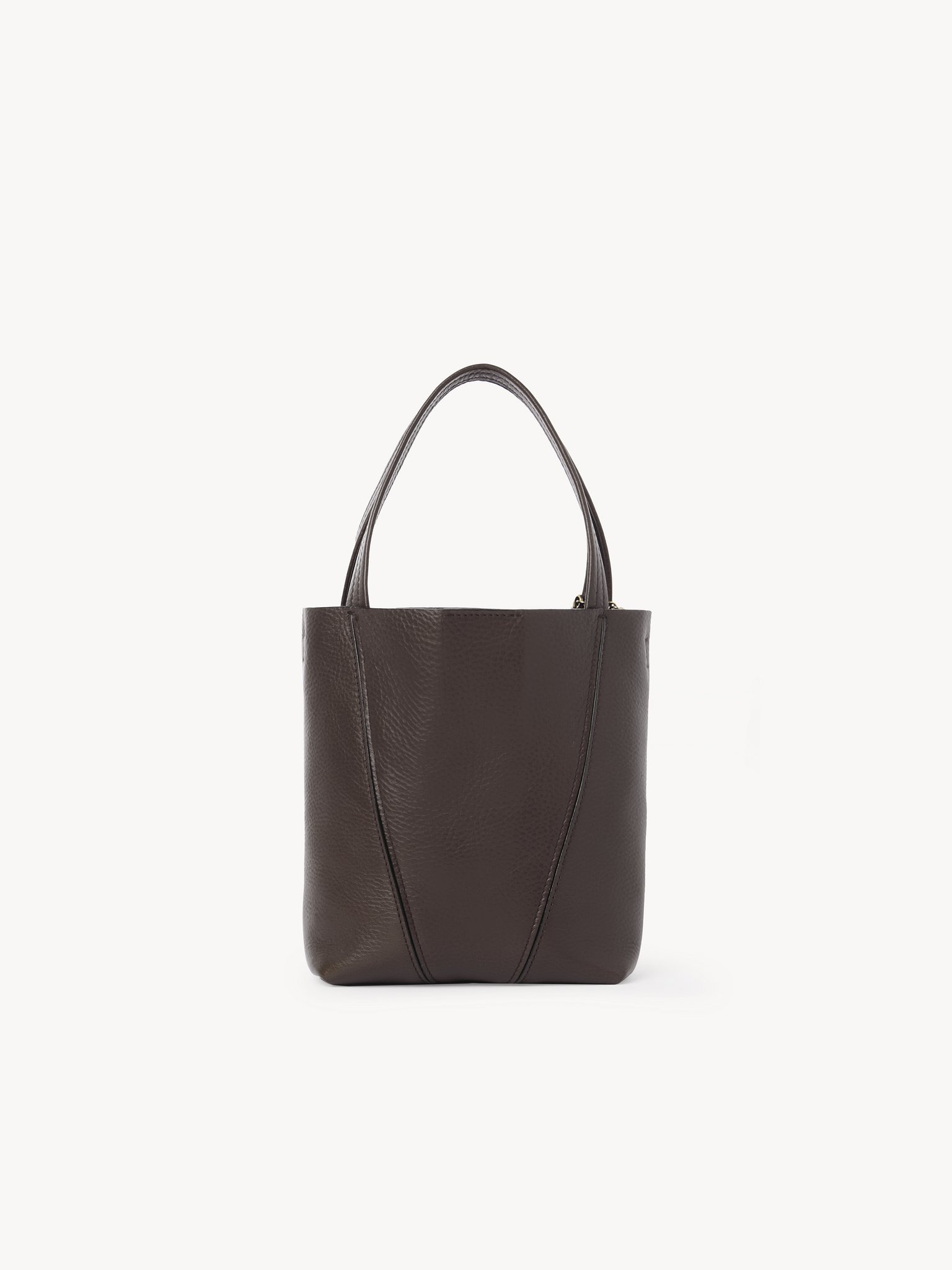 SMALL CHLOÉ SPIN TOTE BAG IN GRAINED LEATHER - 5