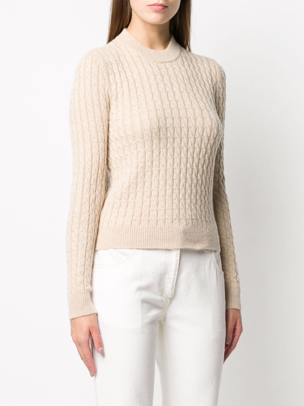 long-sleeved chunky knit jumper - 3