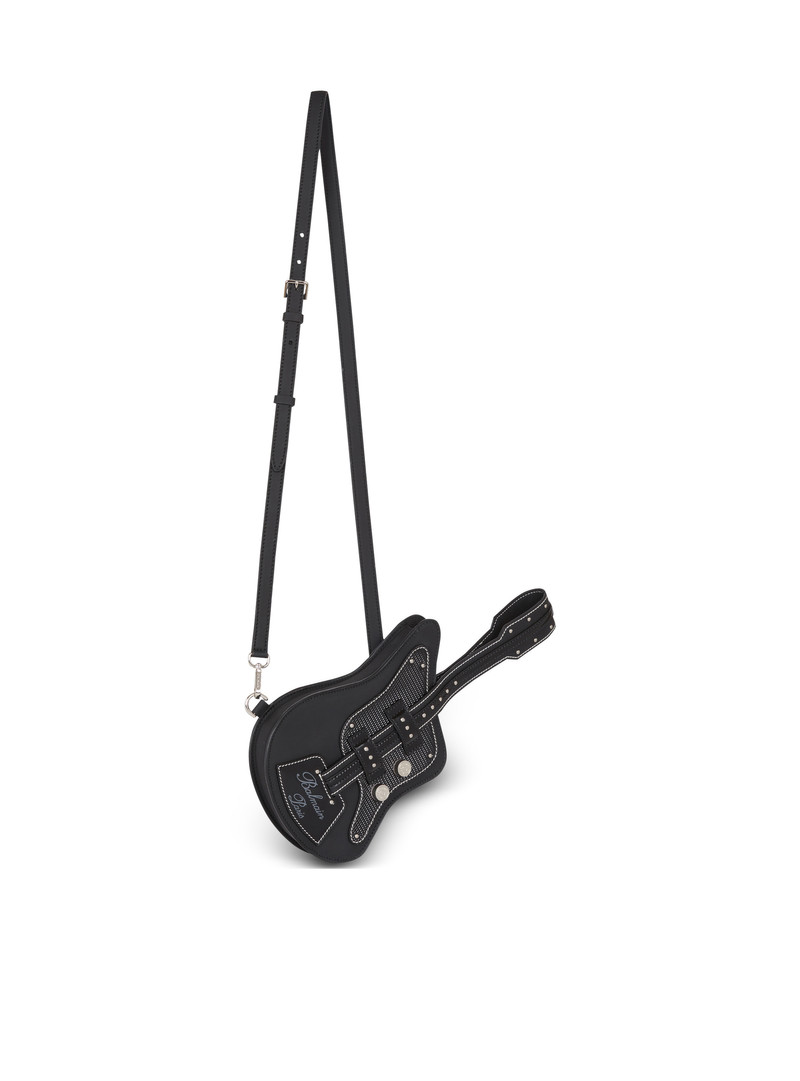 Guitar rubber-effect leather clutch 3