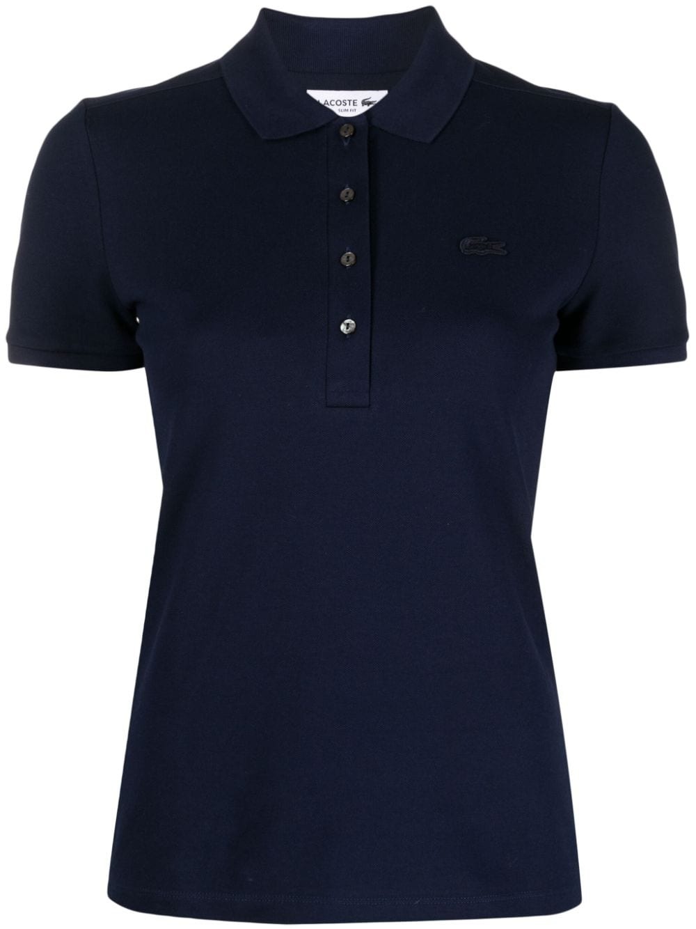 logo-embroidered short-sleeve polo top - 1