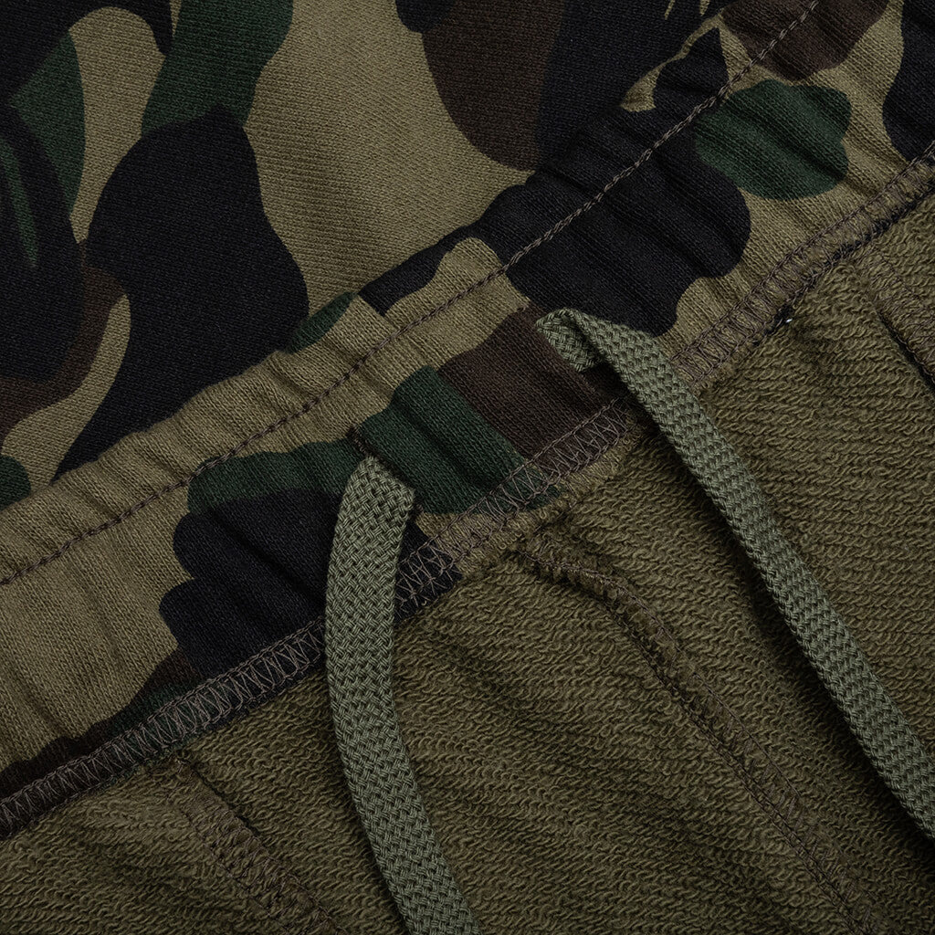 1ST CAMO SHARK REGULAR FIT SWEAT SHORTS - GREEN - 5