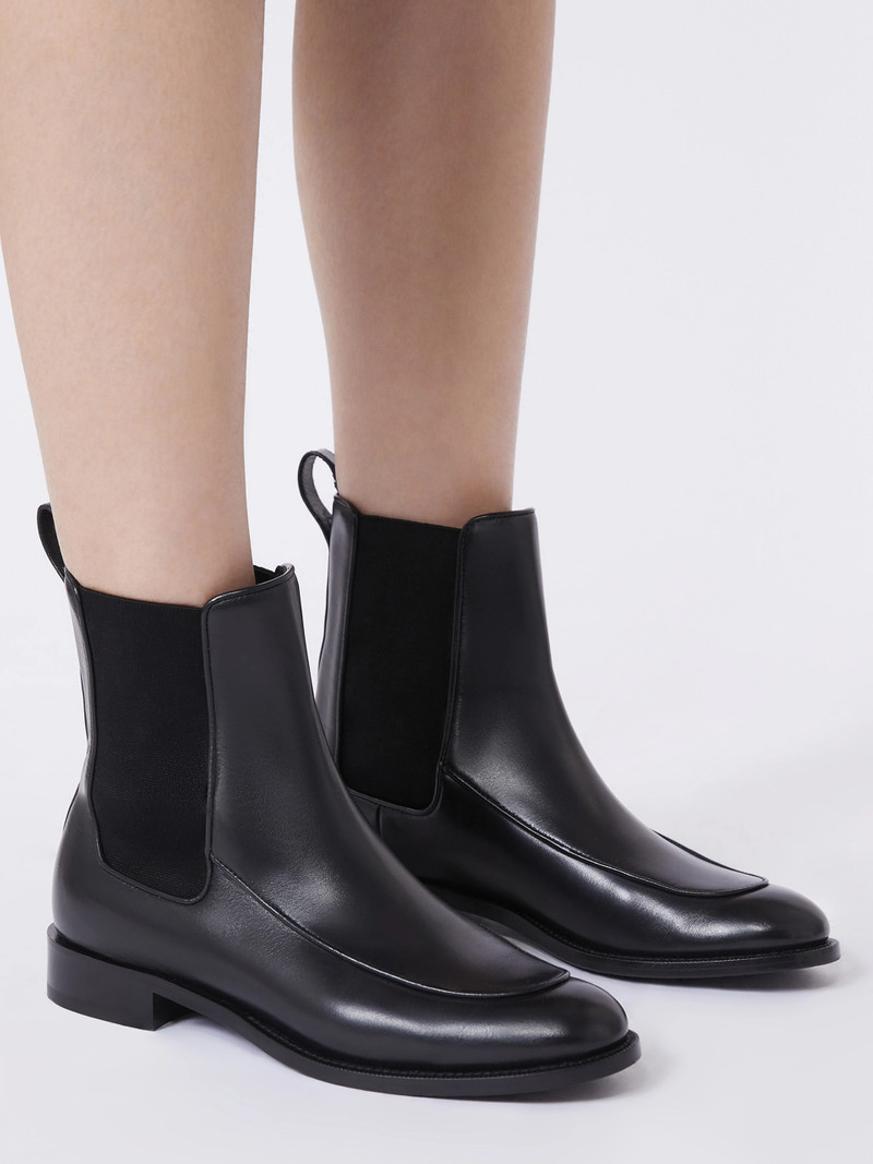 MIRTO Leather Chelsea ankle boots - BLACK 6
