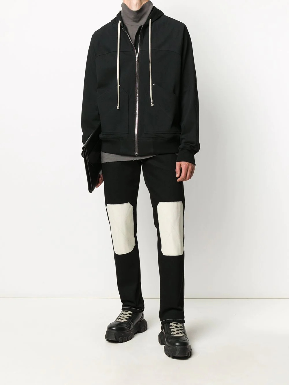 zip front hoodie - 2