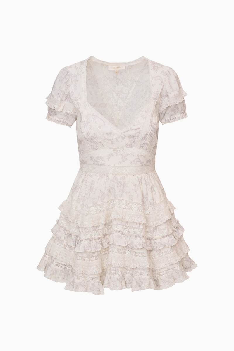 Nivara Lace Ruffle Mini Dress 1