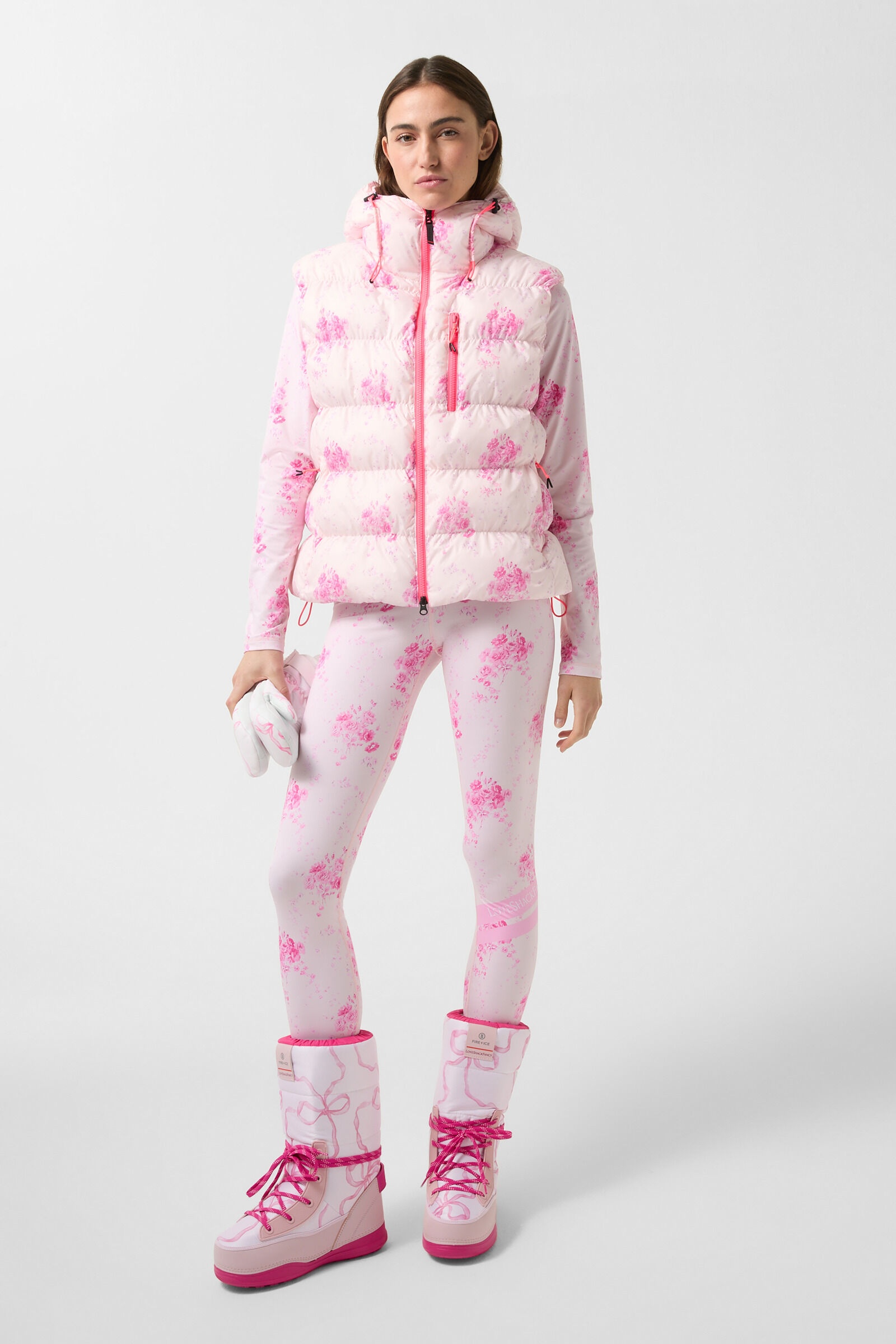Naima Quilted waistcoat in Pink - 3