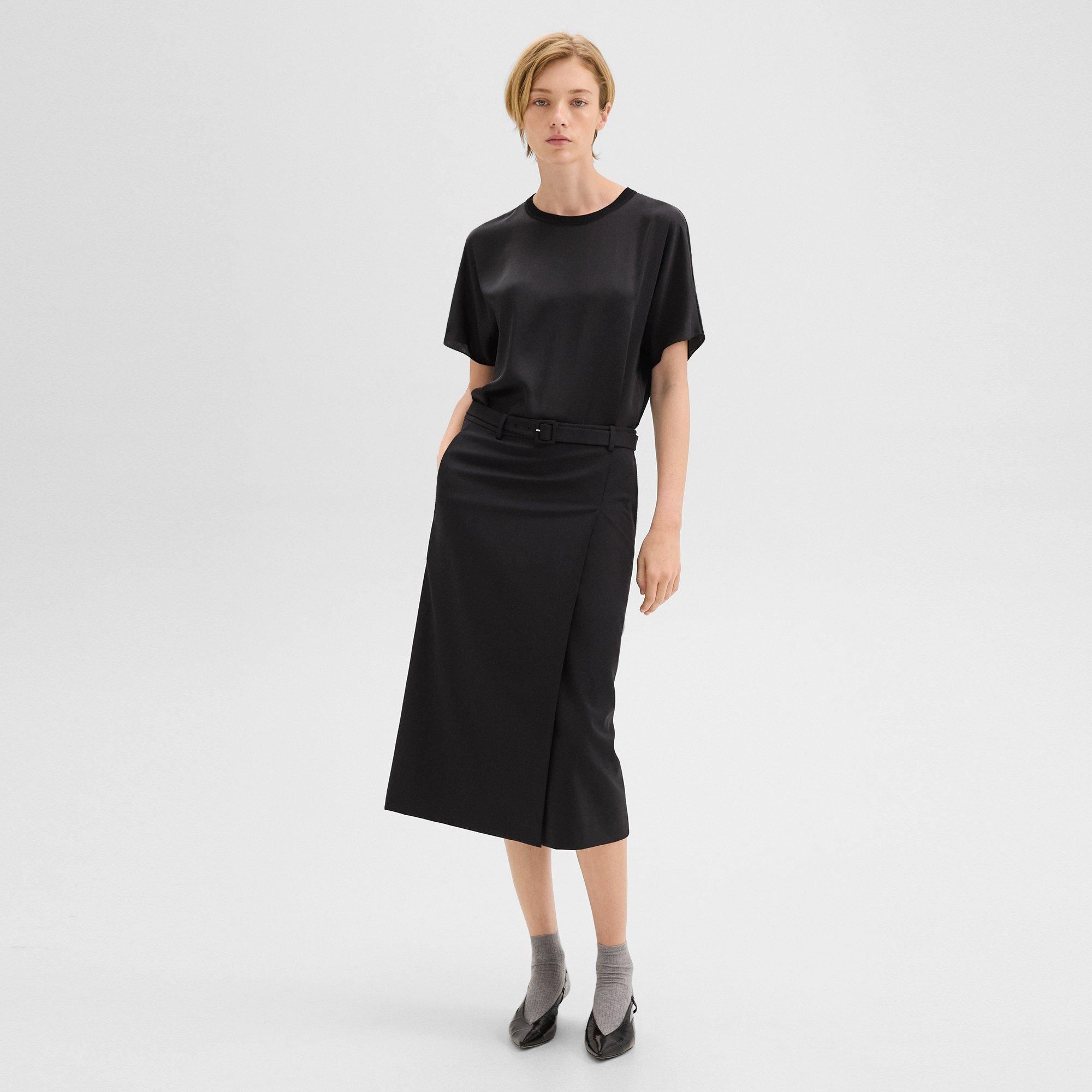 Trouser Skirt in Wool Gabardine - 2
