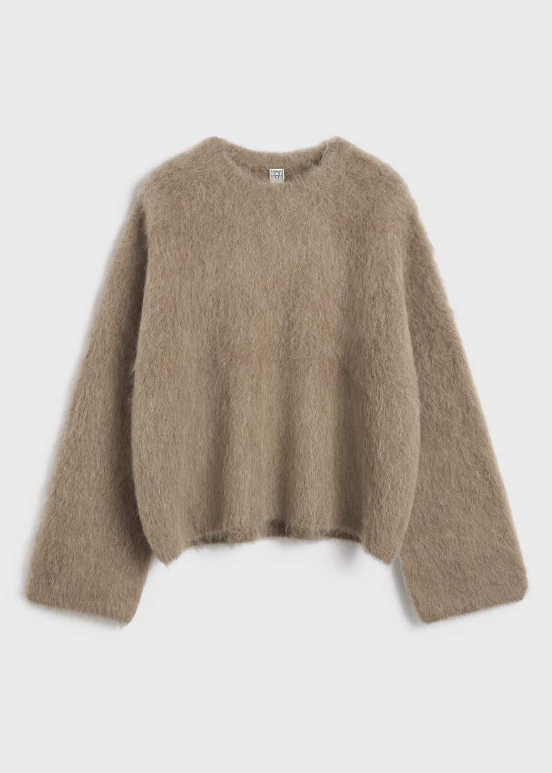 Boxy alpaca knit truffle melange 1