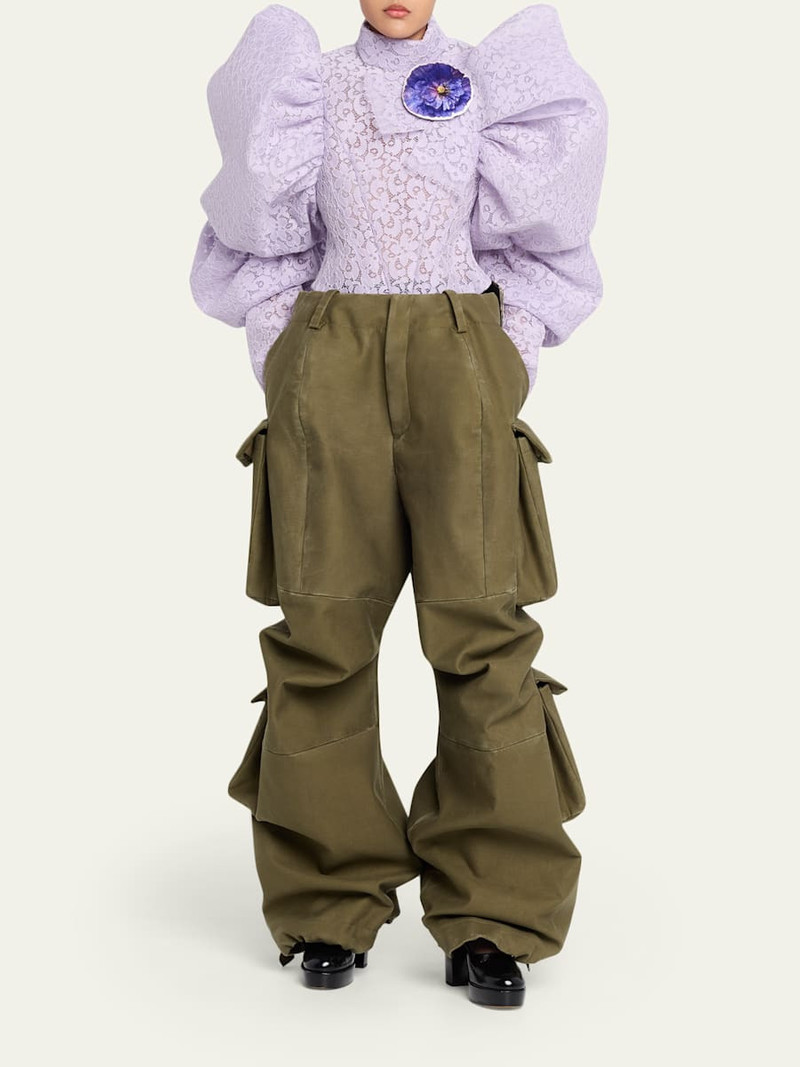 Marc Jacobs Bow Back Wide-Leg Cargo Pants outlook