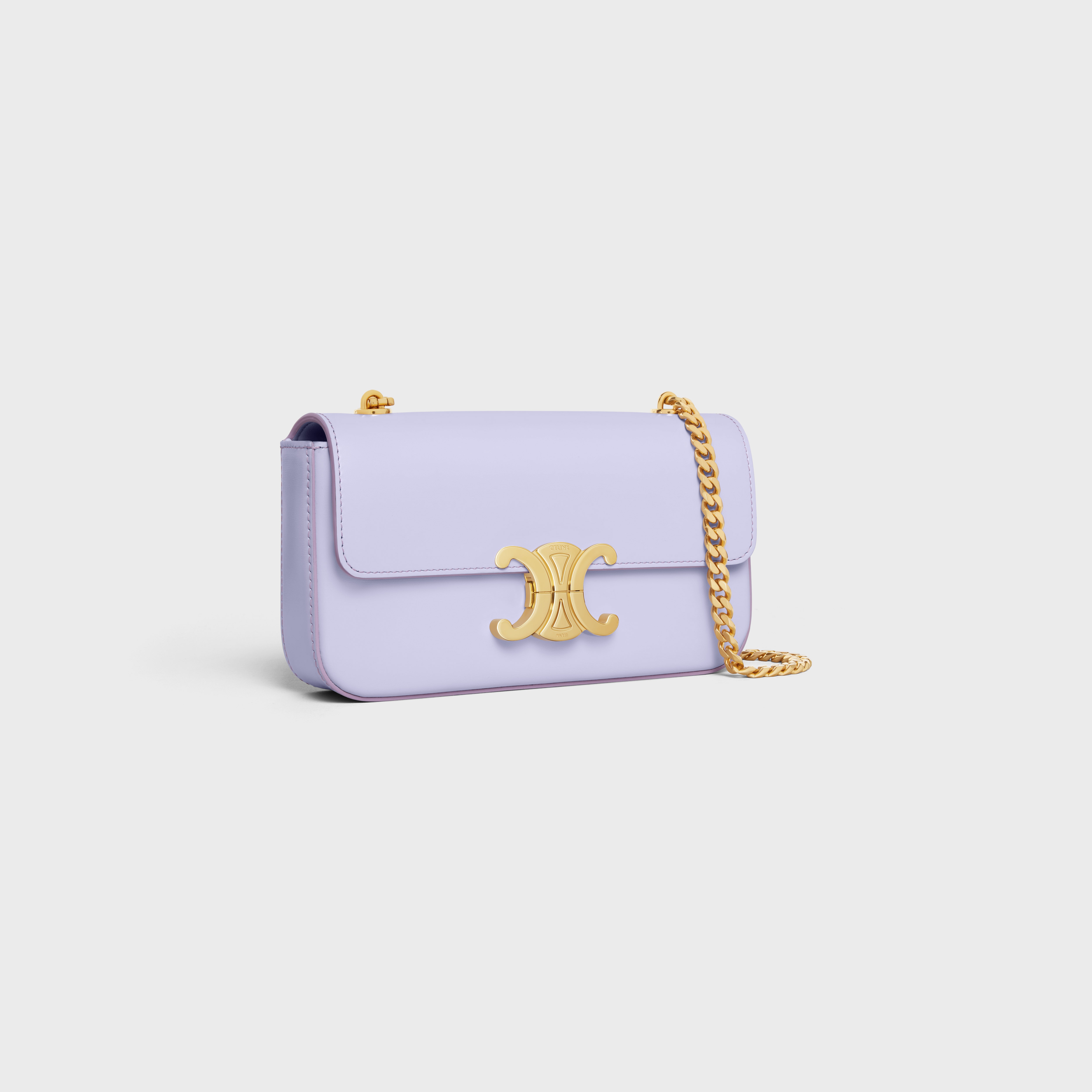 CHAIN SHOULDER BAG triomphe in shiny calfskin - 2