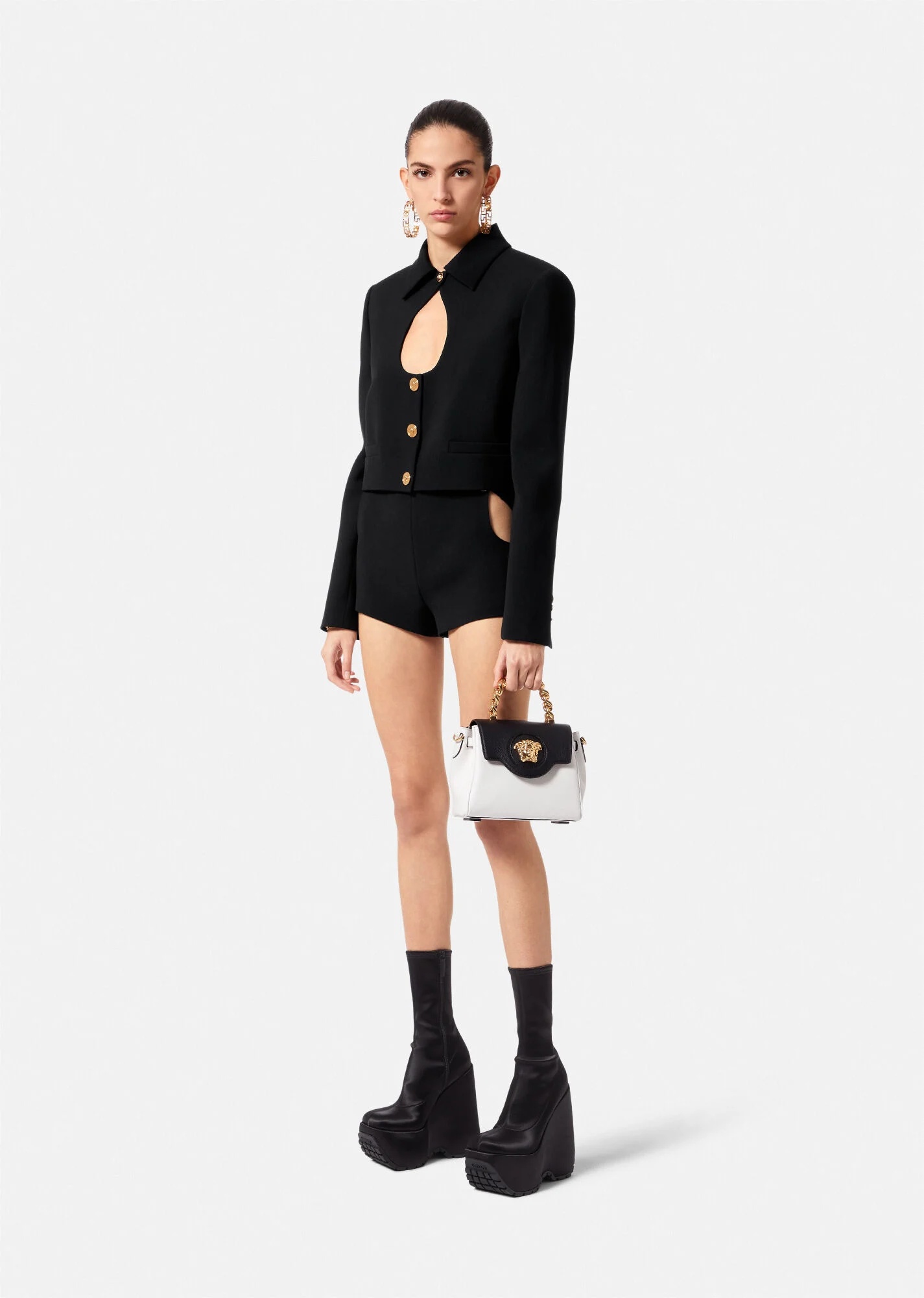 Medusa cutout Virgin Wool Jacket - 2