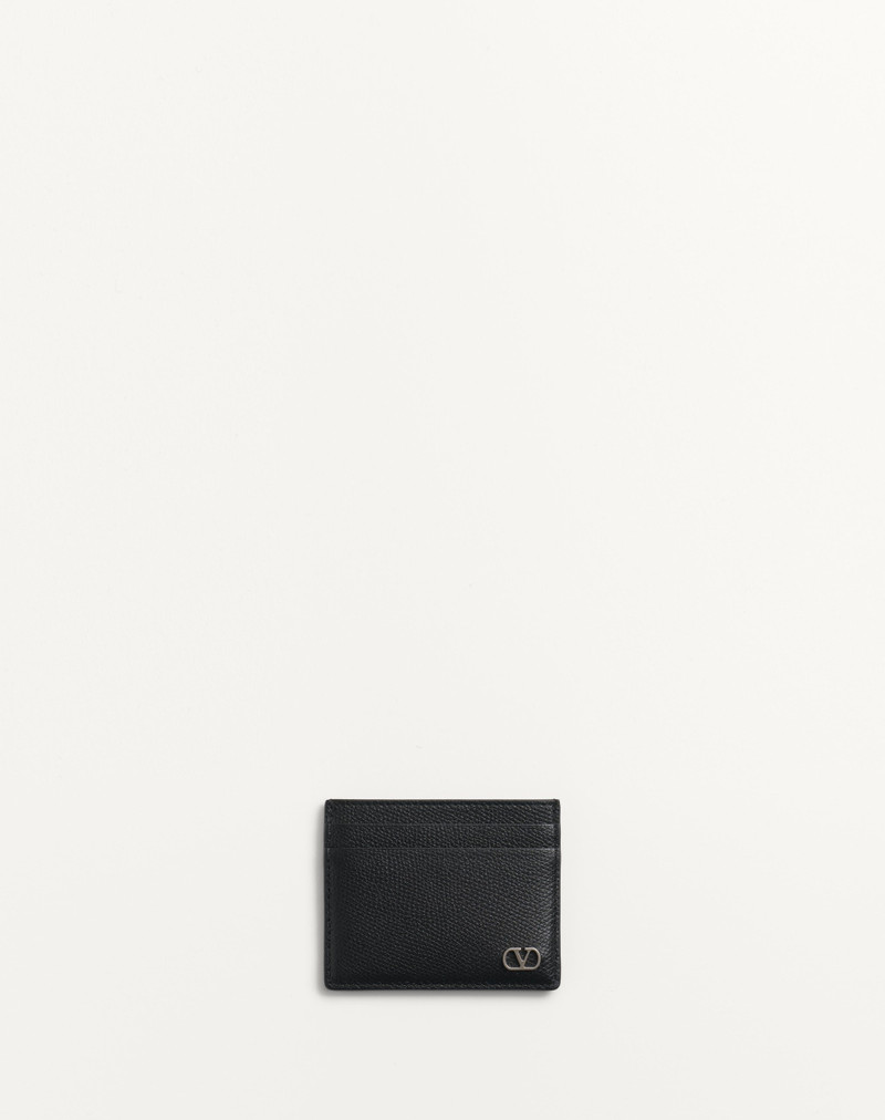 VLOGO SIGNATURE GRAINY CALFSKIN 카드 홀더 - 1