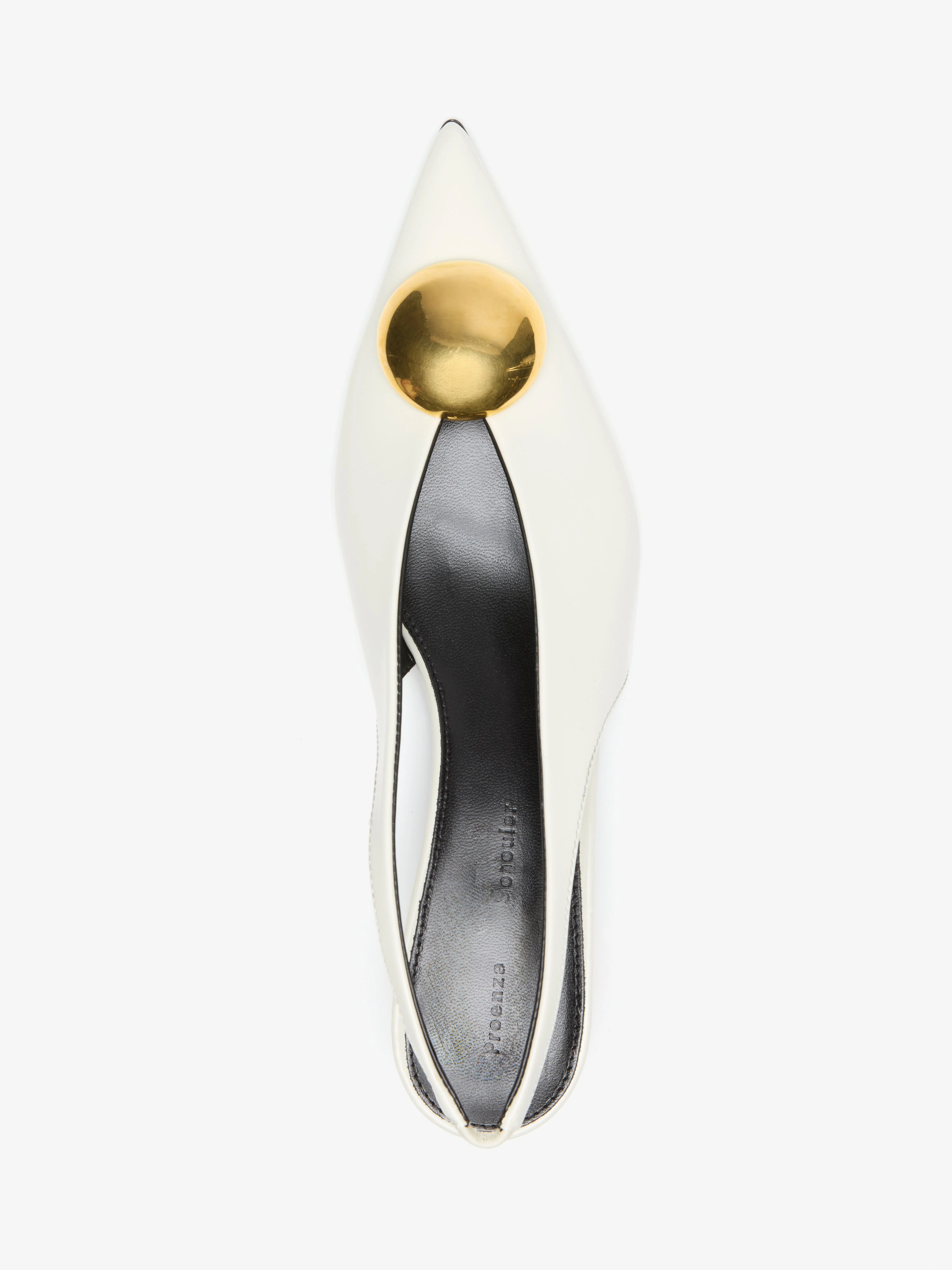 Dome Slash Slingbacks in Polished Calf - 1