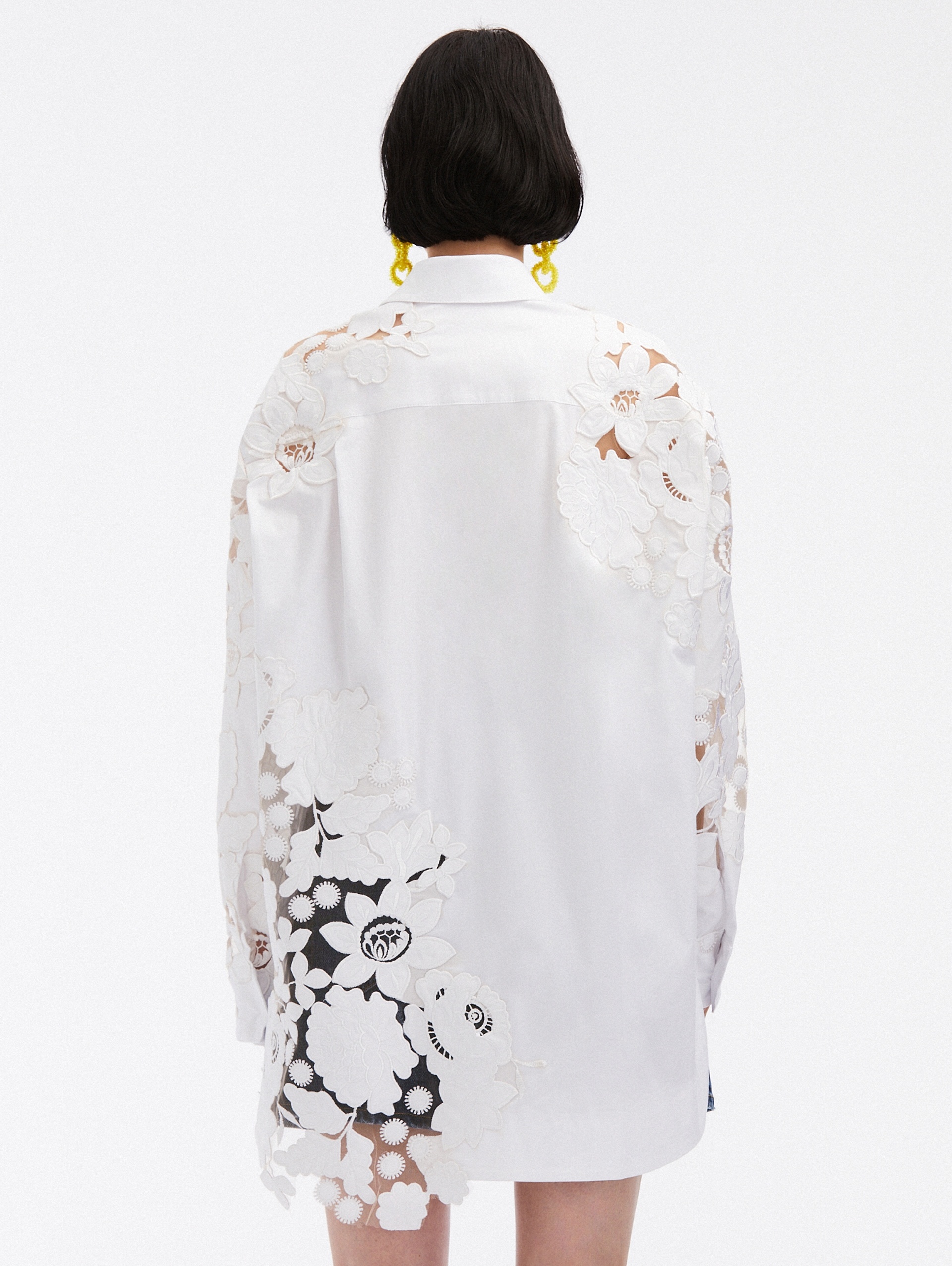 MIXED BOTANICAL COTTON TWILL BLOUSE - 3