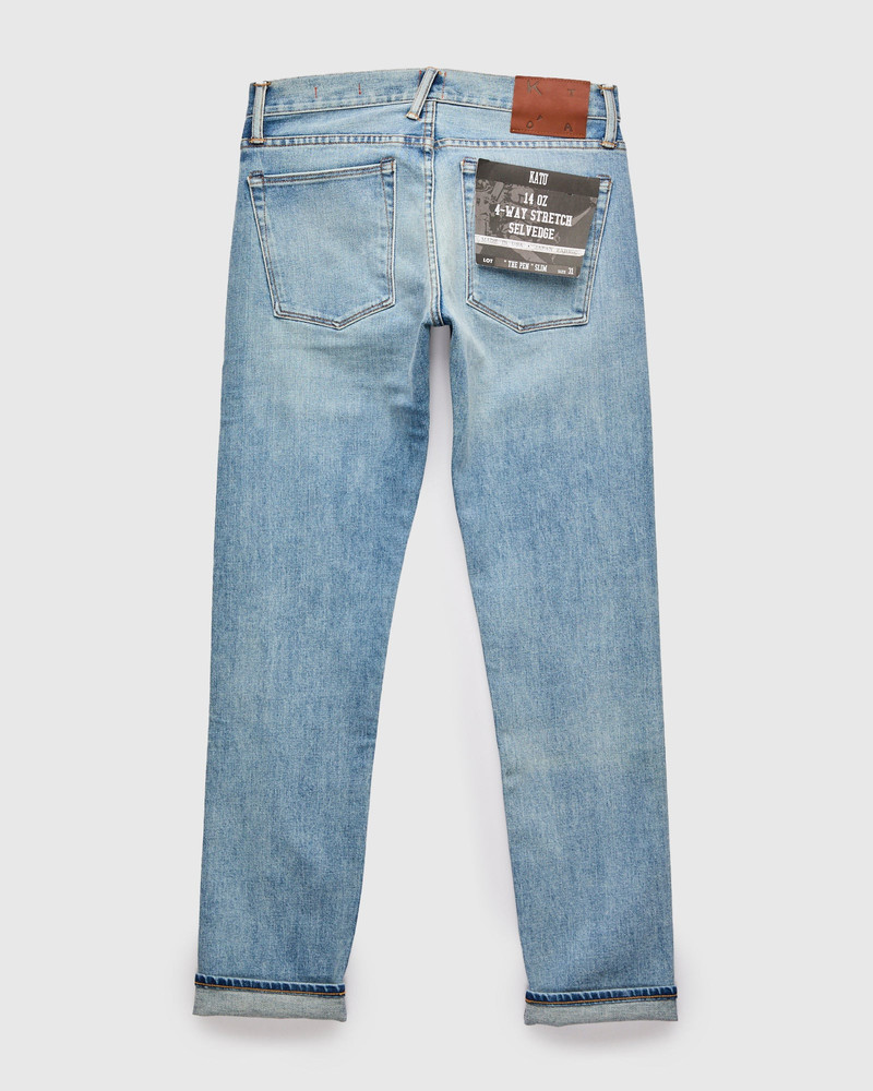 HIROSHI KATO "Keith" 14oz Washed Indigo Stretch Selvedge Denim - Pen Slim outlook