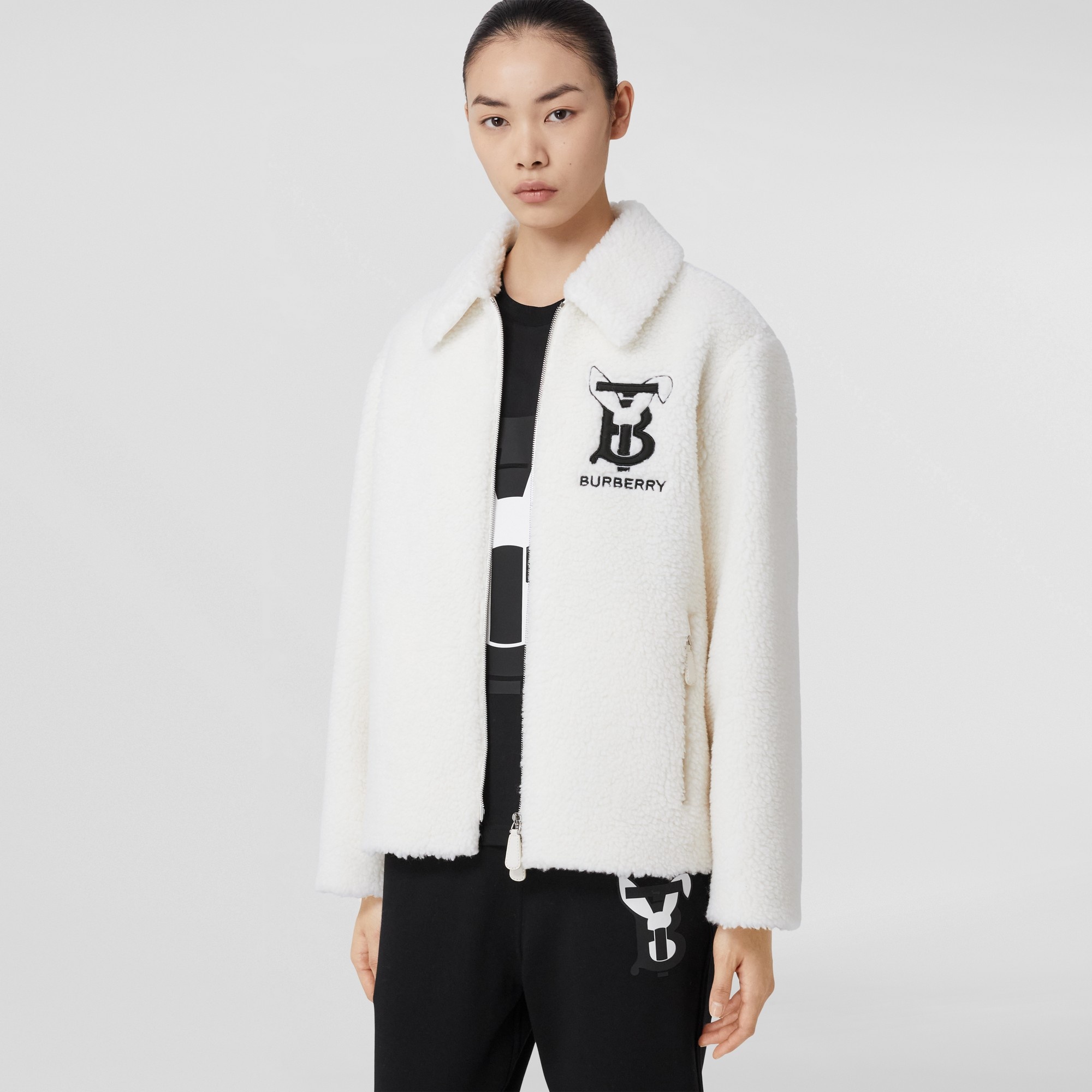 Rabbit Appliqué Fleece Jacket - 7