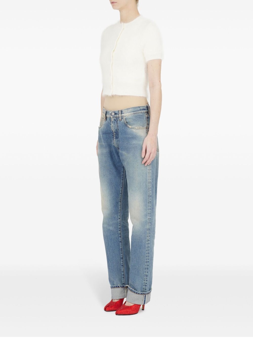 short-sleeve cropped cardigan - 6