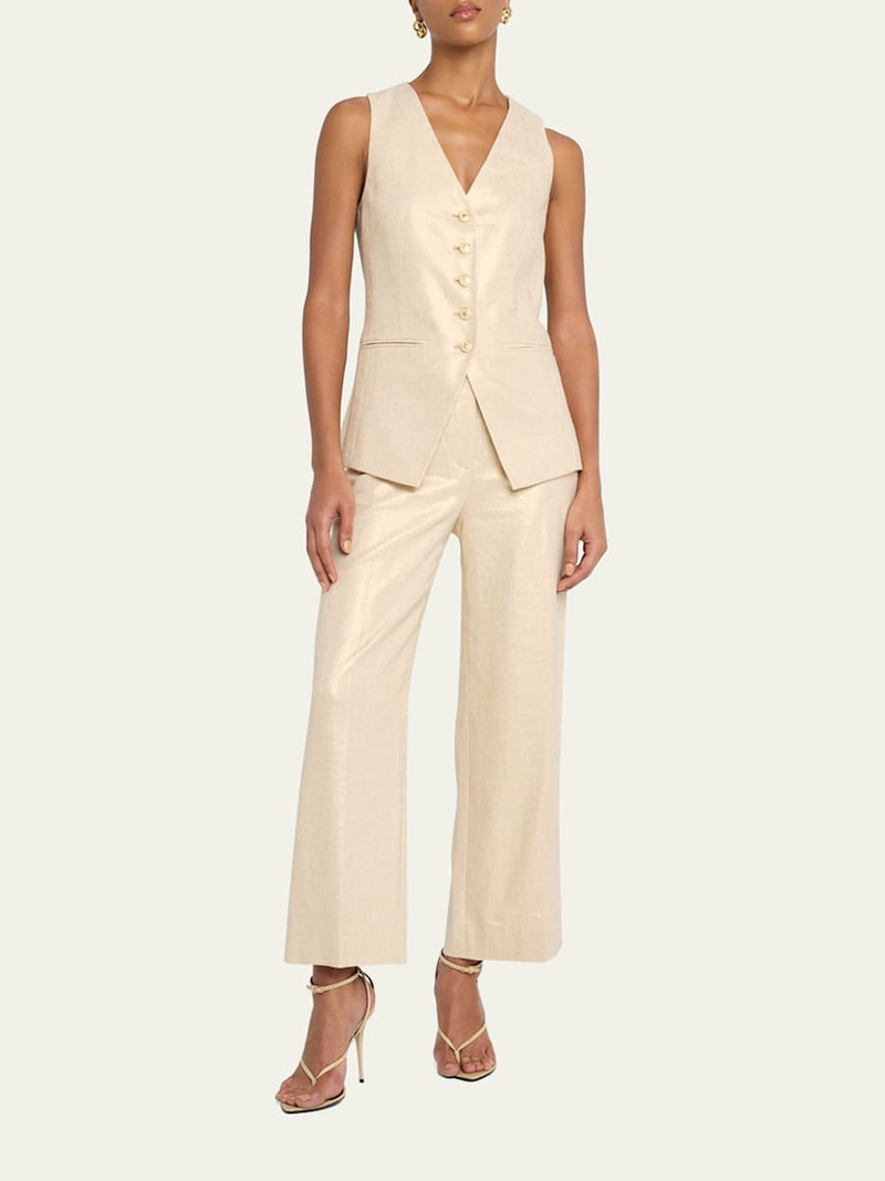 VERONICA BEARD Liff Linen Vest outlook