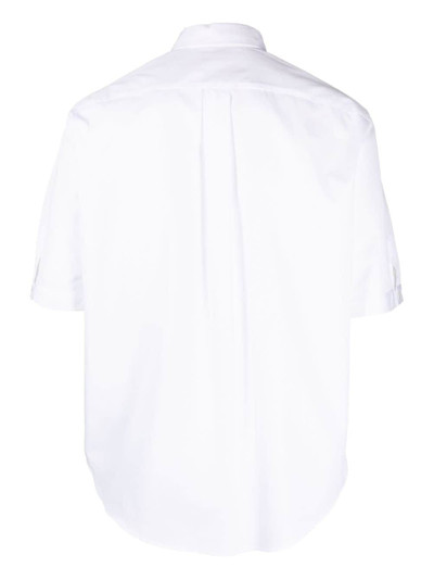 Alexander McQueen Orchid-embroidered cotton shirt outlook