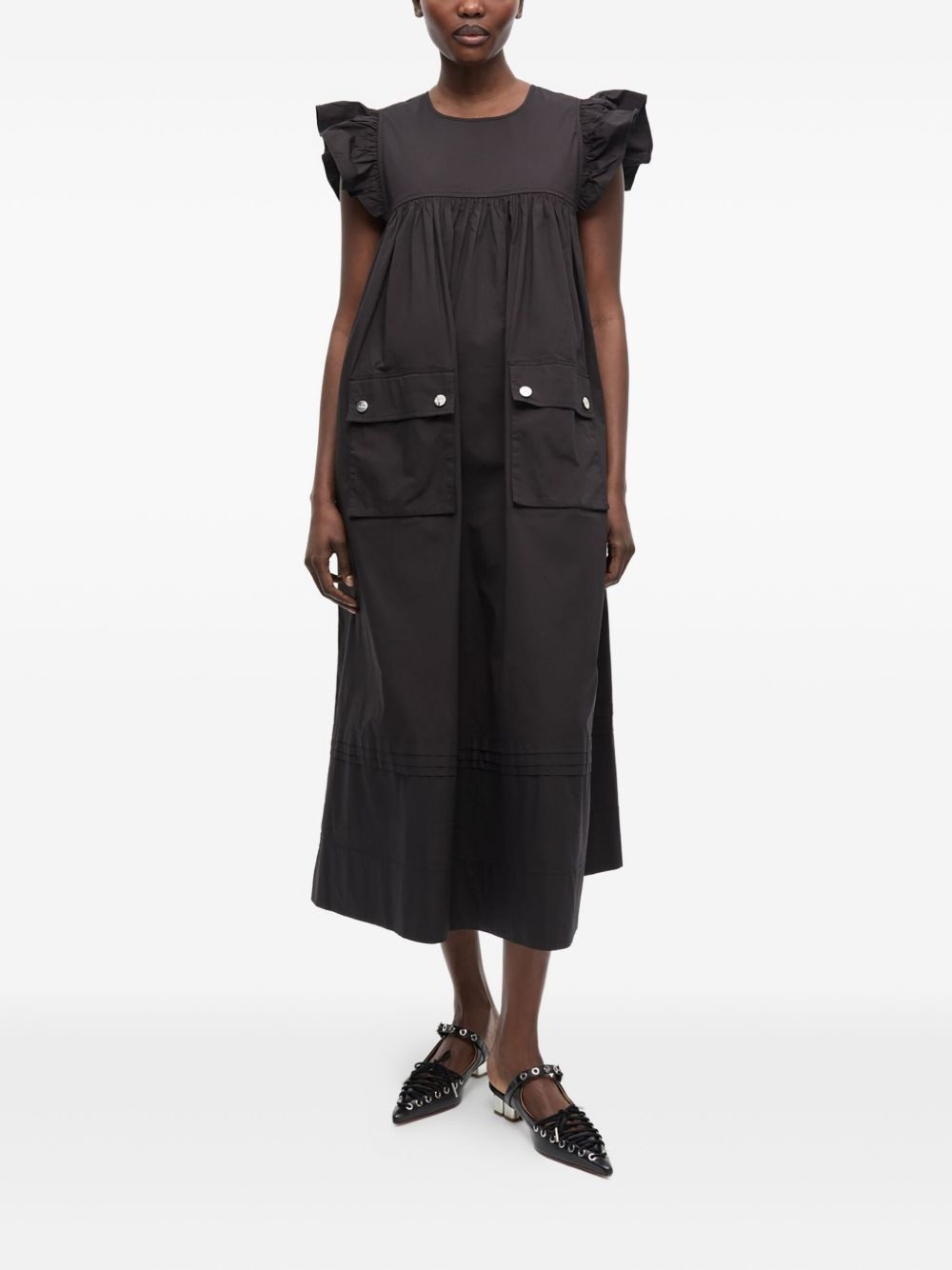 cargo-pocket midi dress - 2