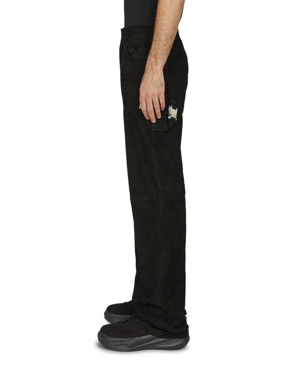 BUCKLE SUEDE CARPENTER PANT - 4