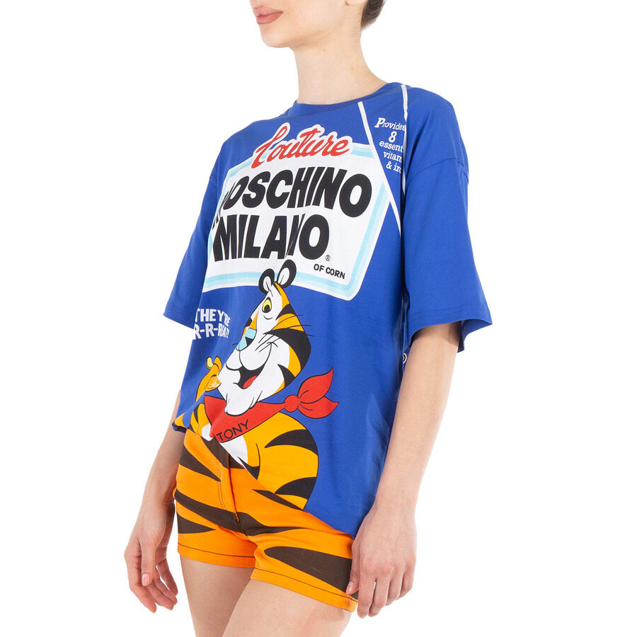 Moschino Tony The Tiger Oversized T-Shirt In Blue - 4
