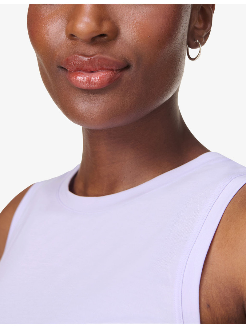Soft Flow Studio Side-Ruched Stretch-Woven Tank Top 6