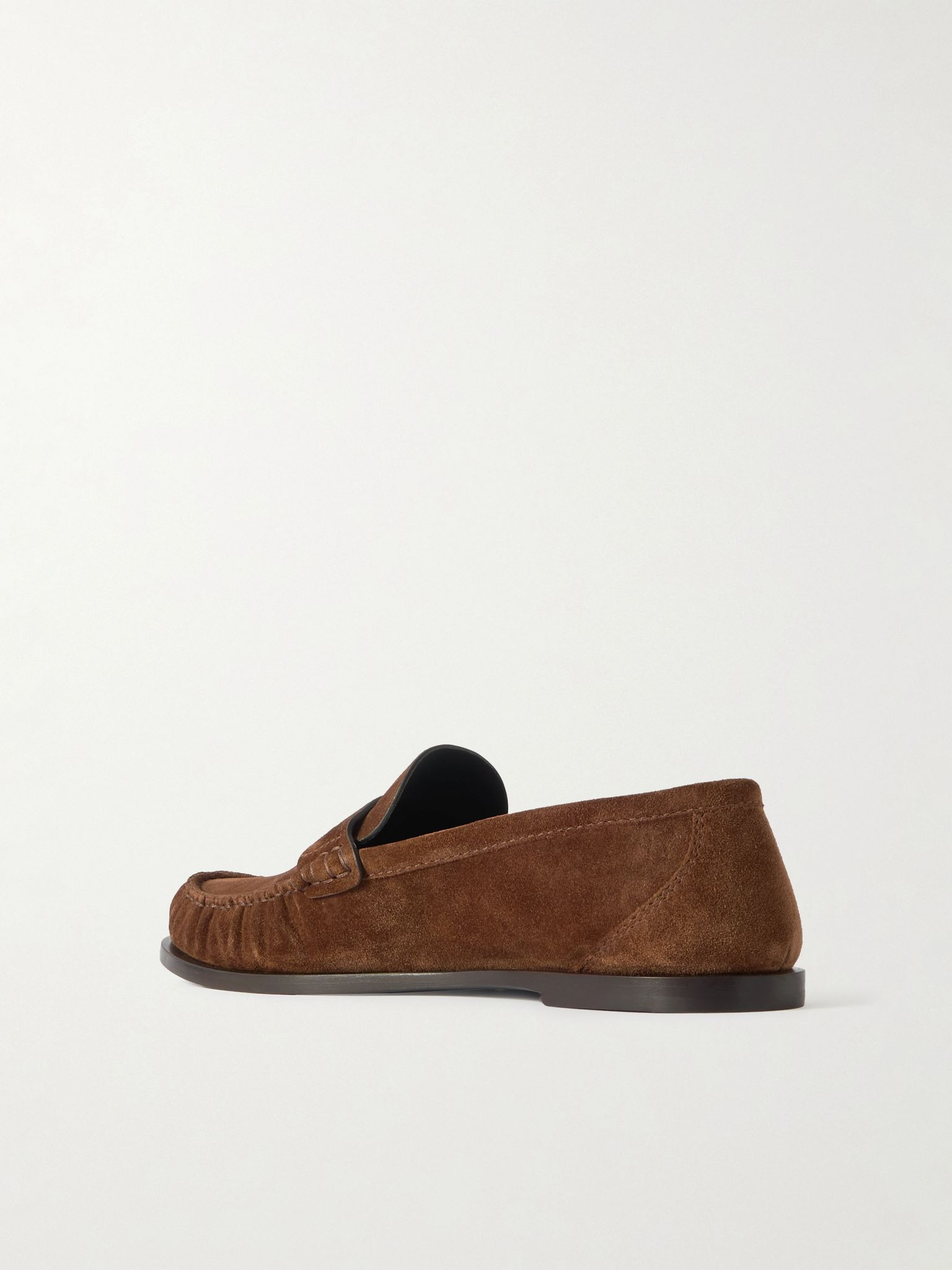 Laurent Suede Penny Loafers Brown - 4