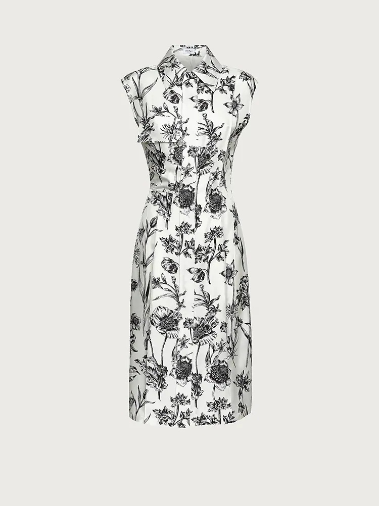 SLEEVELESS SHIRT DRESS - 1
