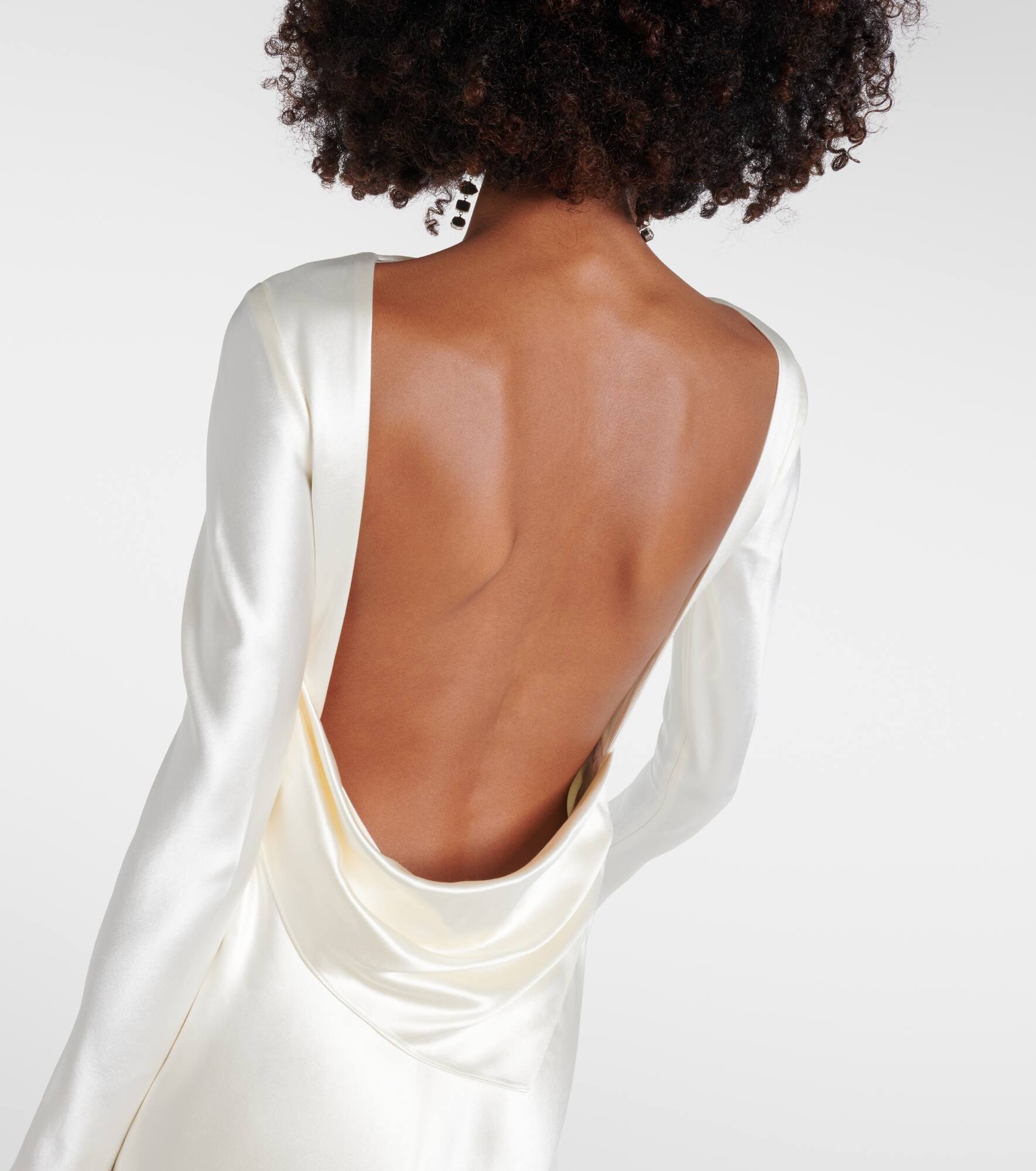 Bridal Simone wool and silk satin gown - 5