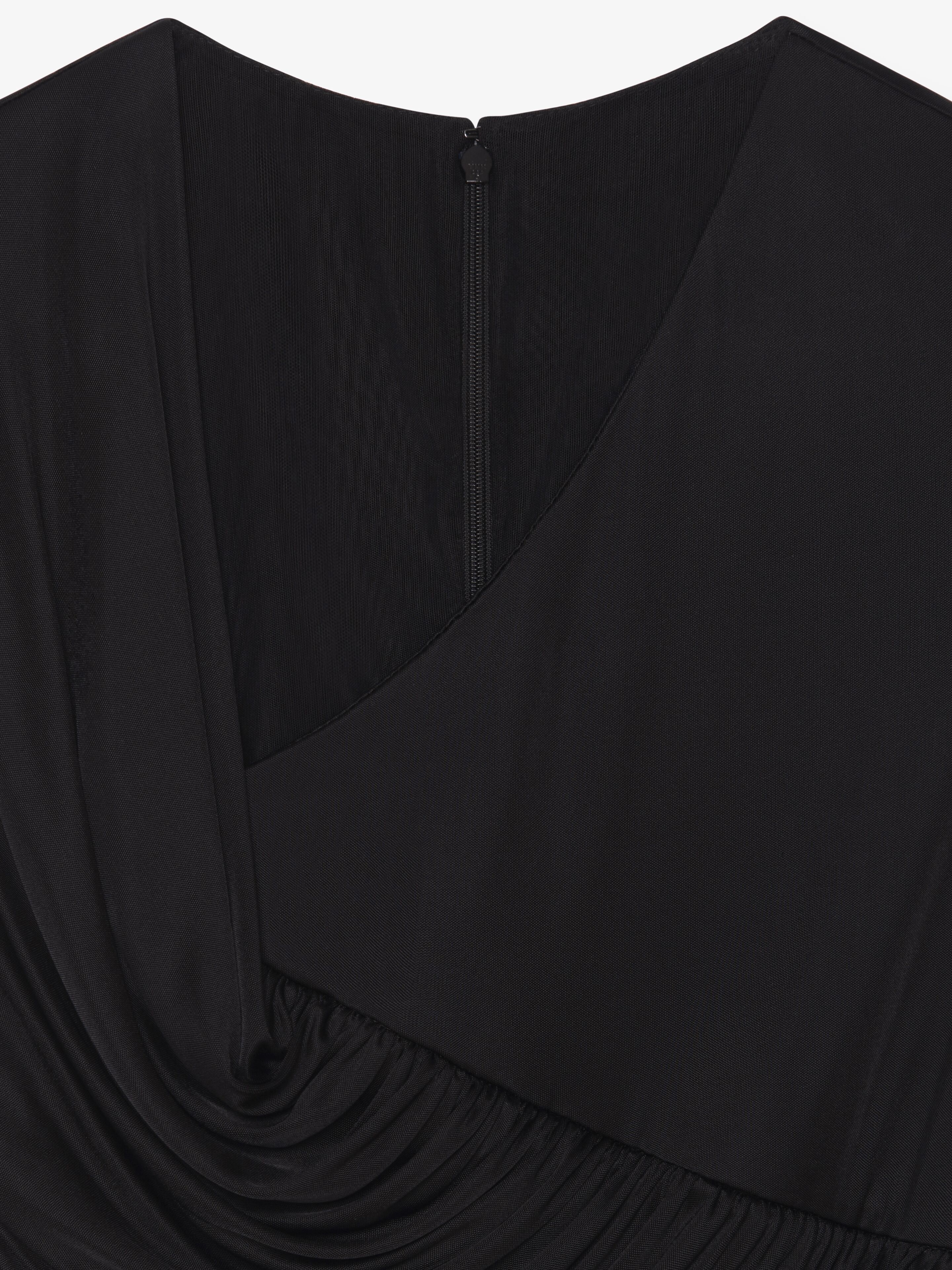 ASYMMETRICAL DRAPED DRESS IN JERSEY - 5