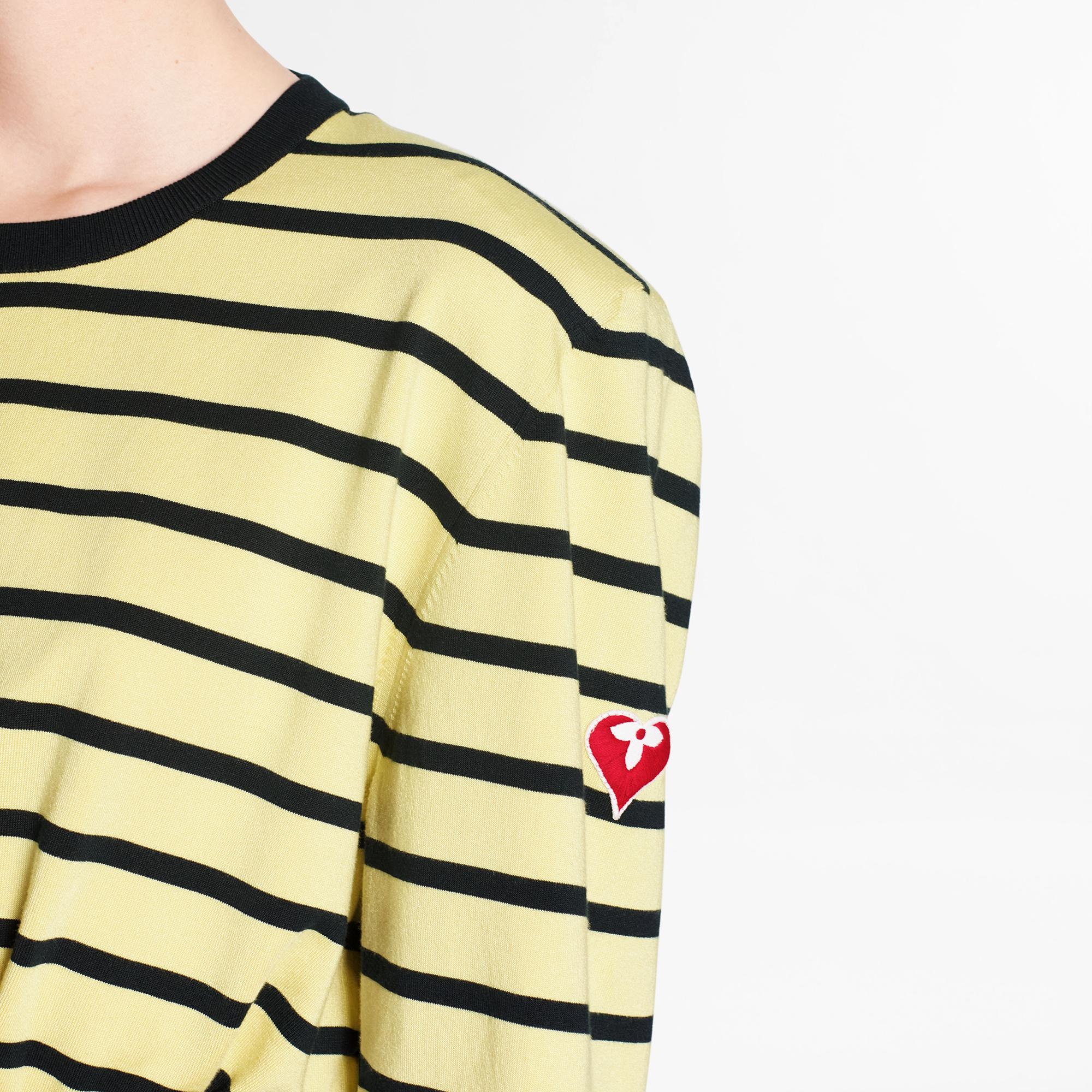 Long-Sleeved Sailor Stripe Crew Neck Pullover  - 5