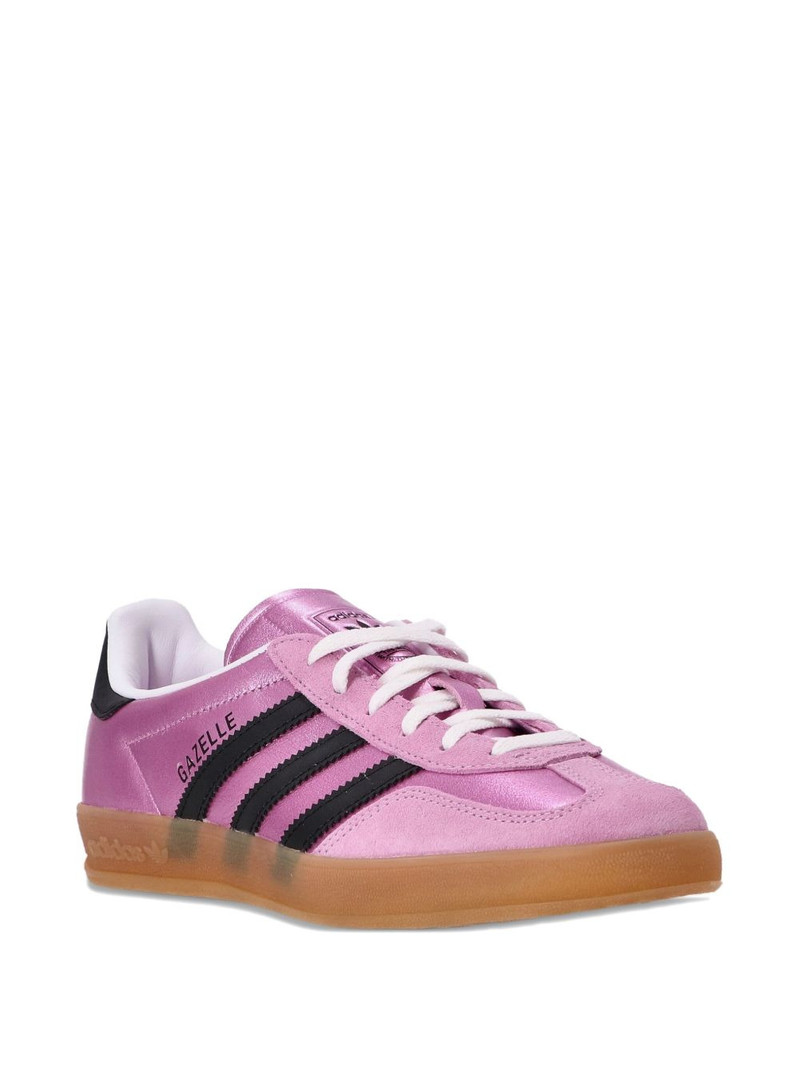 adidas Originals Gazelle Indoor metallic leather sneakers outlook