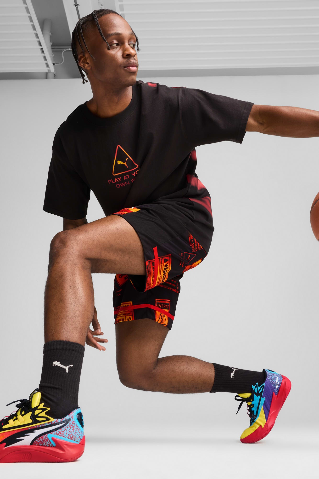 Scoot Caution All Jaws Men's Basketball Shorts - 5