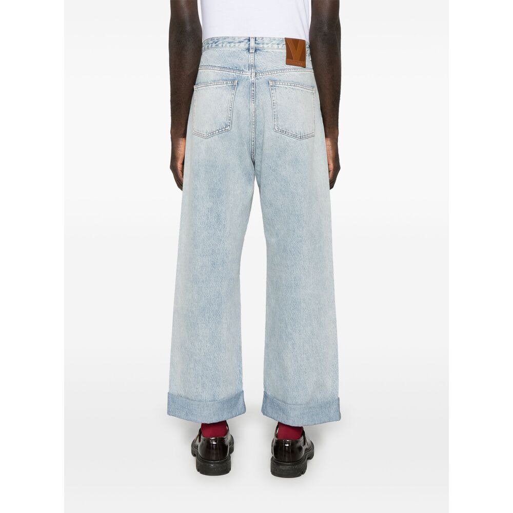 Valentino Blue Denim - Wide-Leg Jeans Men - 4