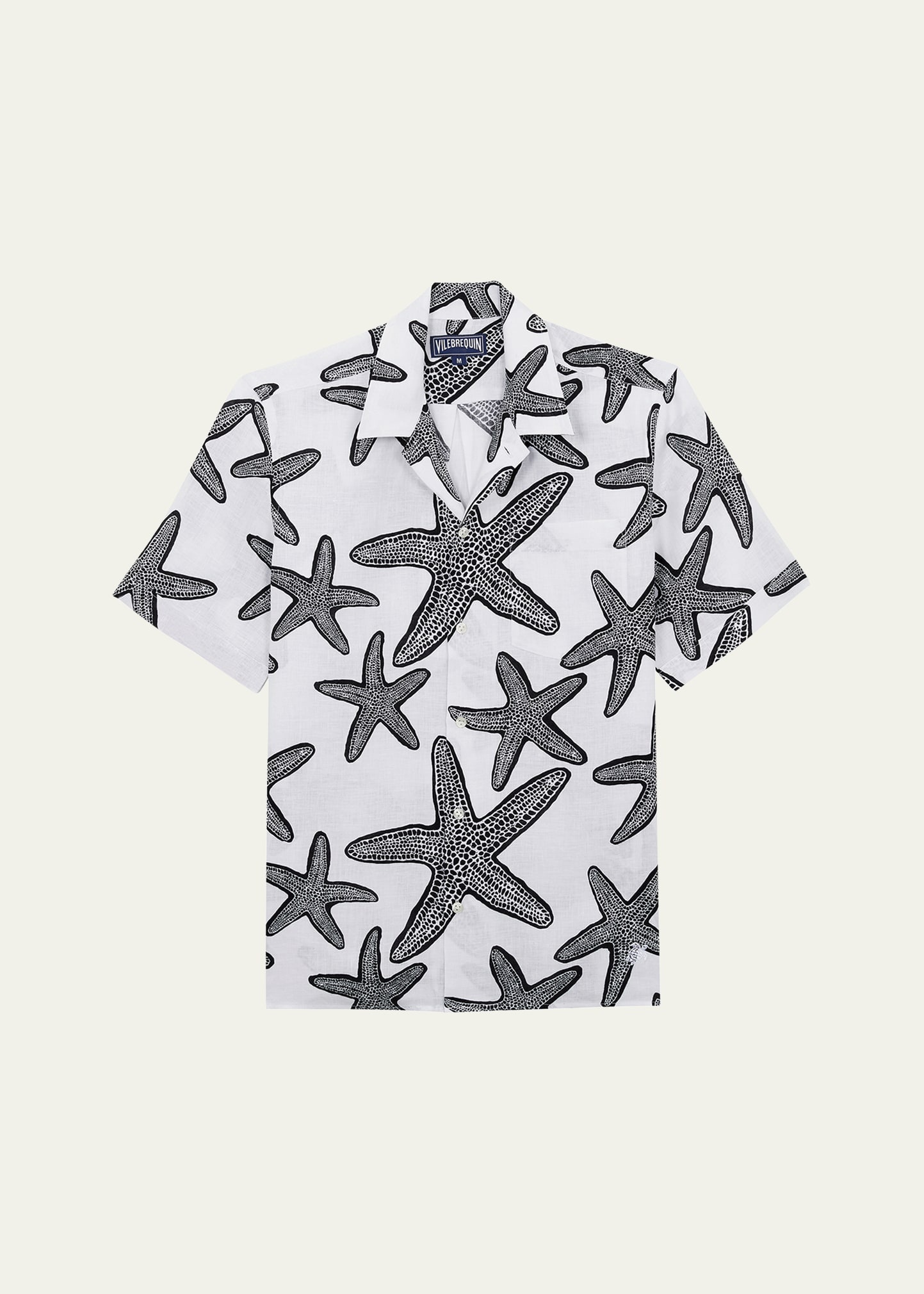 Men's Starfish-Print Camp Shirt - 1