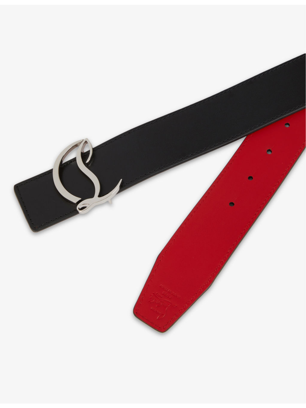 CL logo-buckle leather belt - 2
