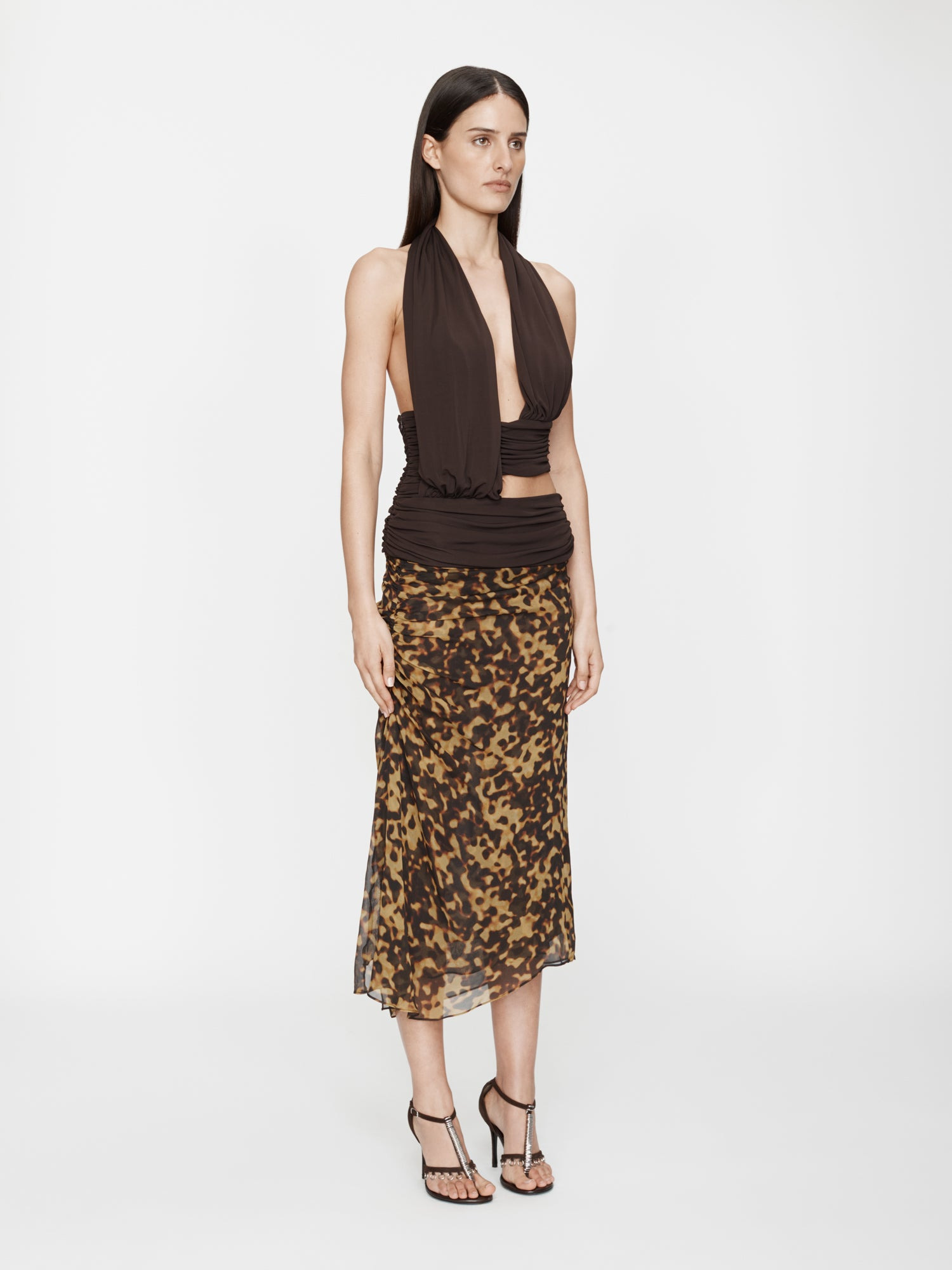 Draped Cummerbund Jersey Top - 3