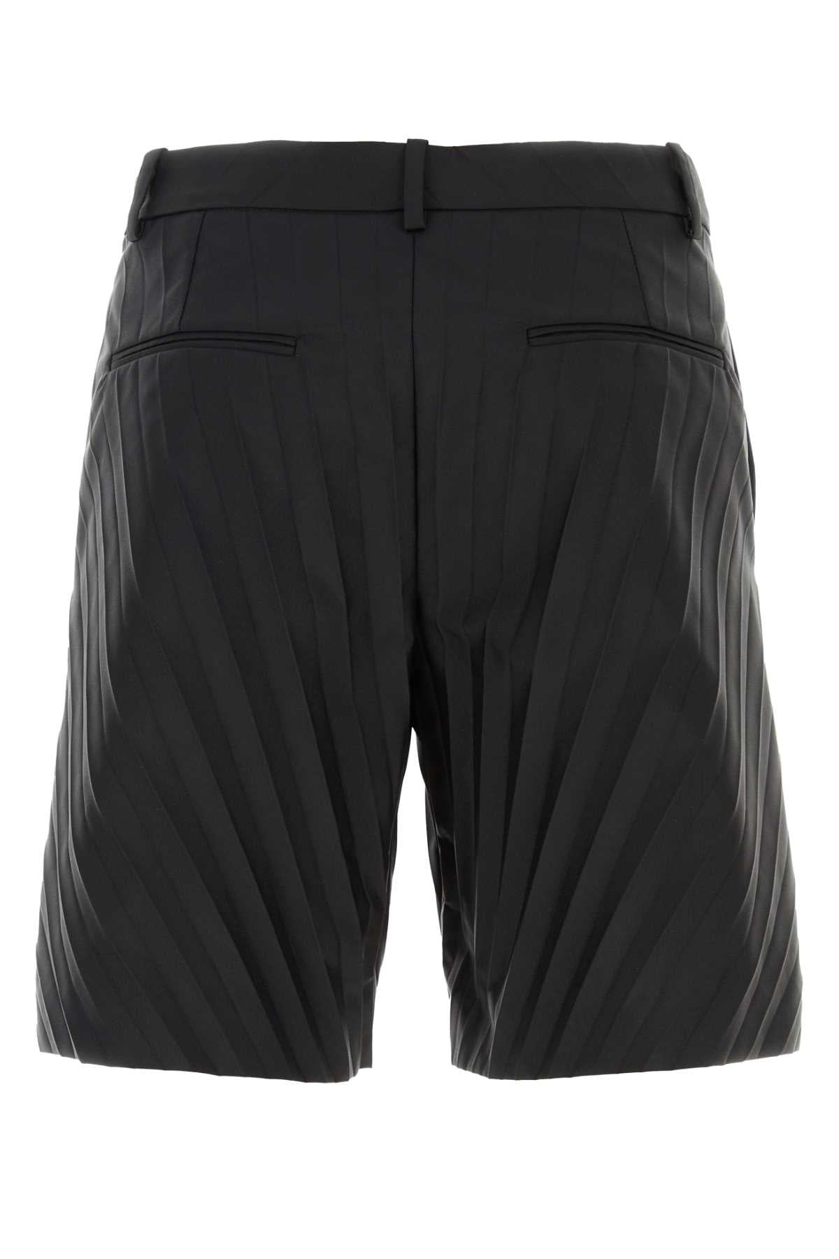 Valentino Garavani Men Black Nylon Bermuda Shorts - 2