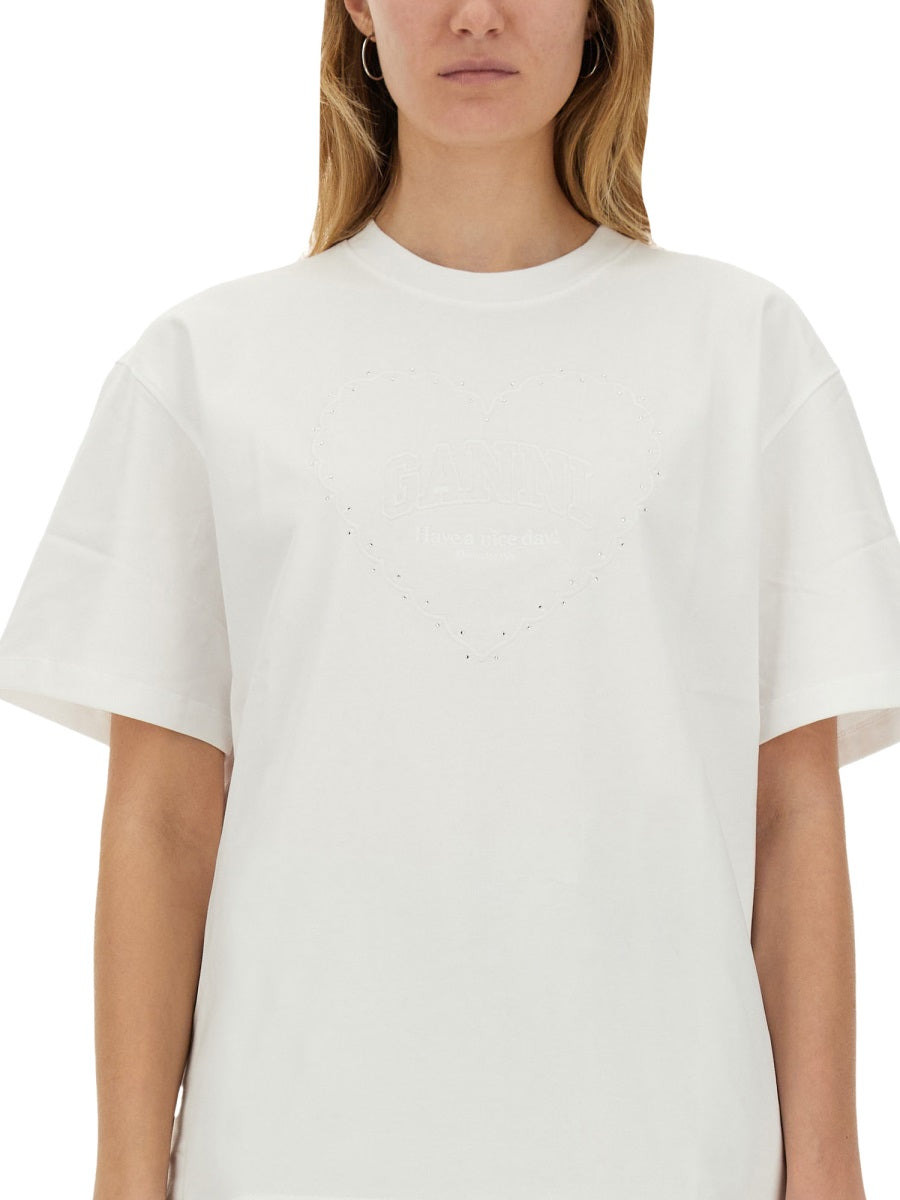 Ganni Women T-Shirt "Heart" - 4