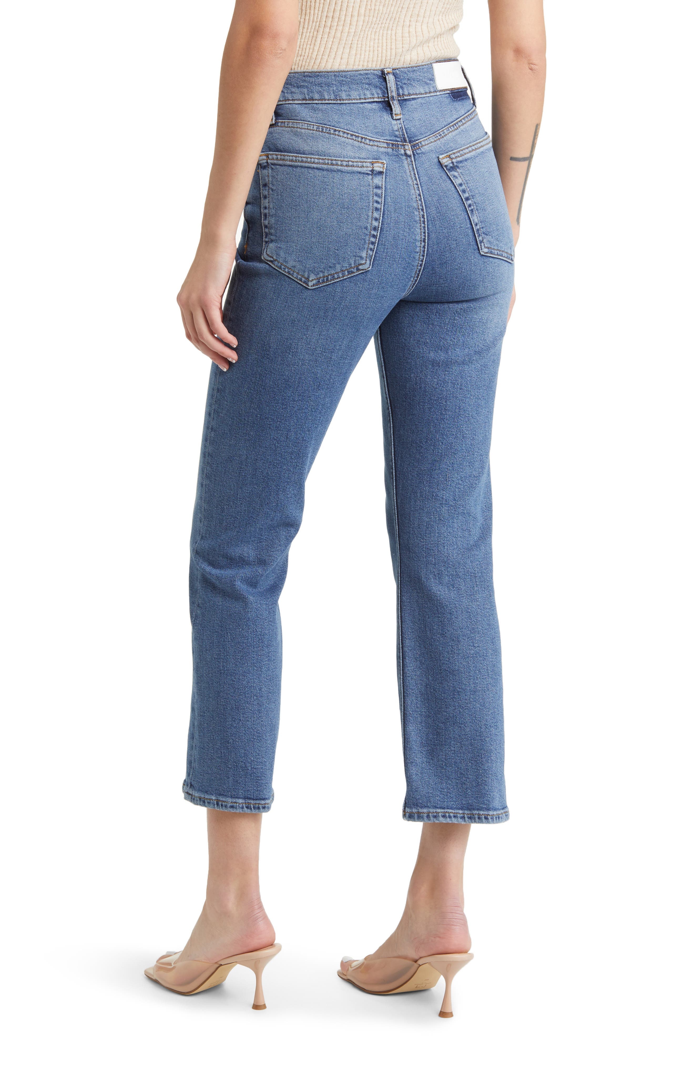 '70s High Waist Ankle Bootcut Jeans - 2